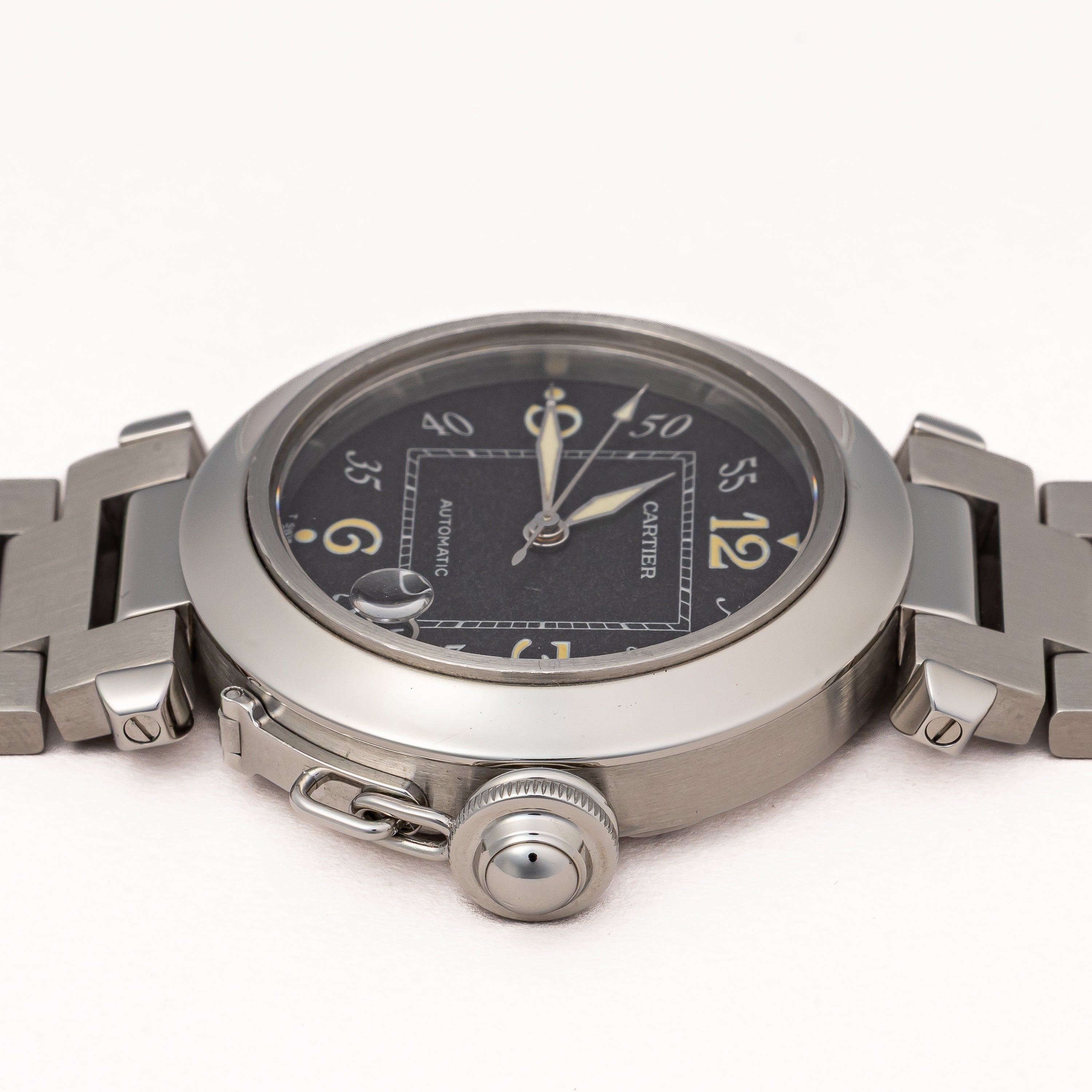 カルティエ パシャC オートマチック ブラックダイヤル 1998年製 箱・ギャラ付き