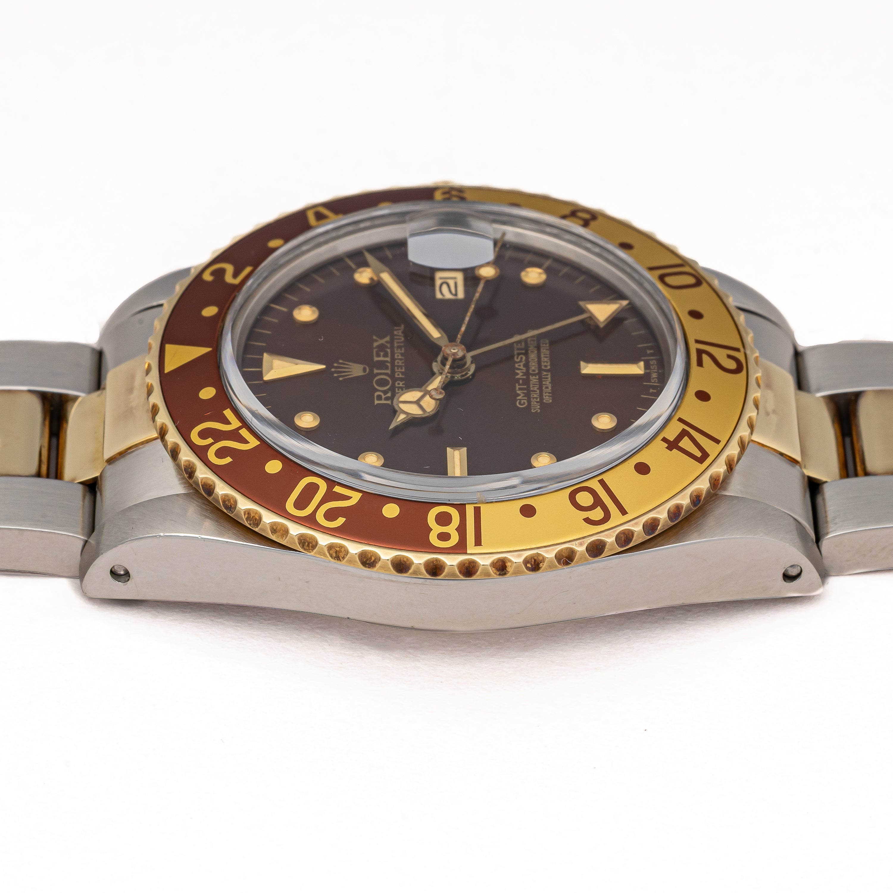 ロレックス GMTマスター 1982年製 コンビ ブラウンニップル Ref.16753