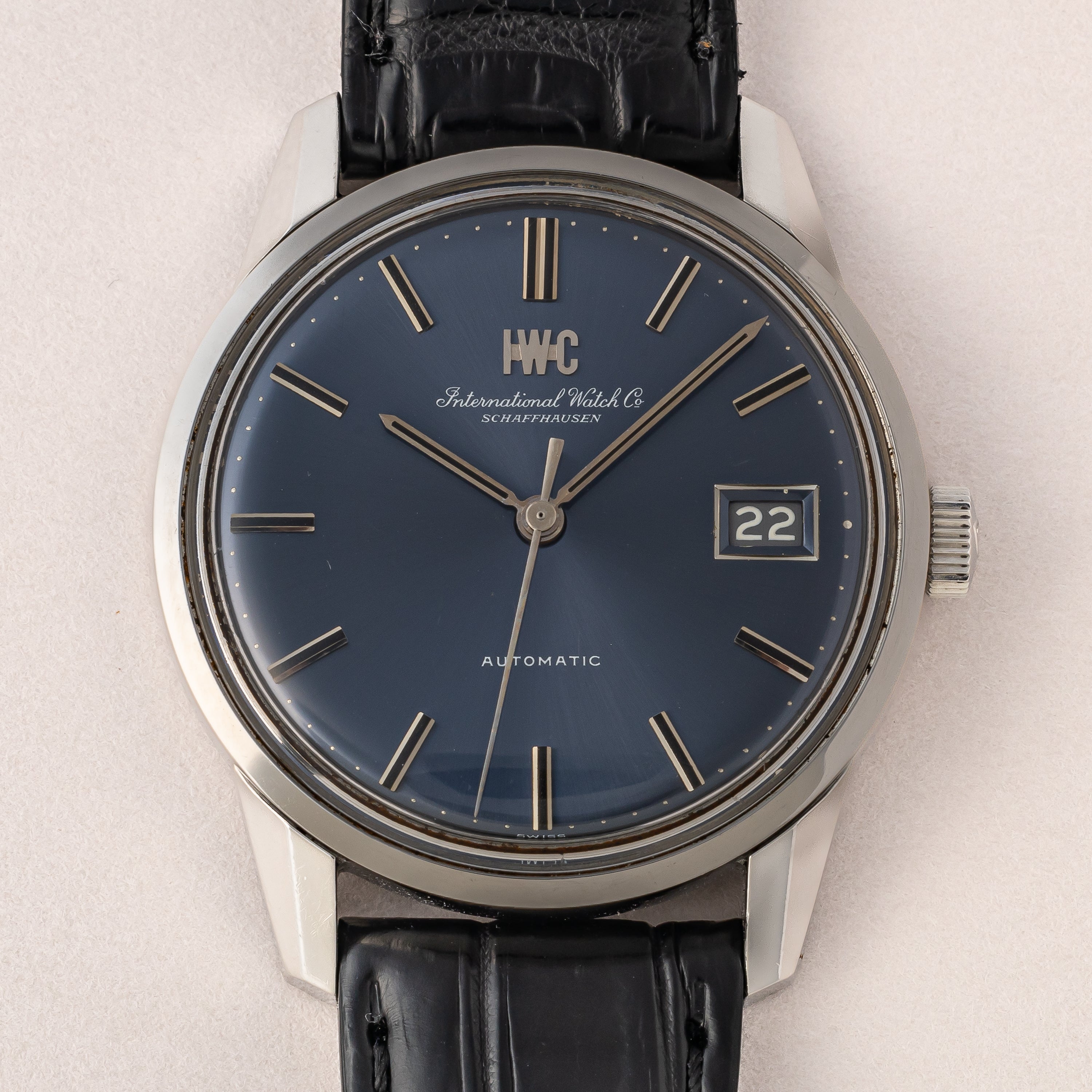 IWC ラウンドケース 1972年製 オートマチック Ref.R810AD ブルーダイヤル