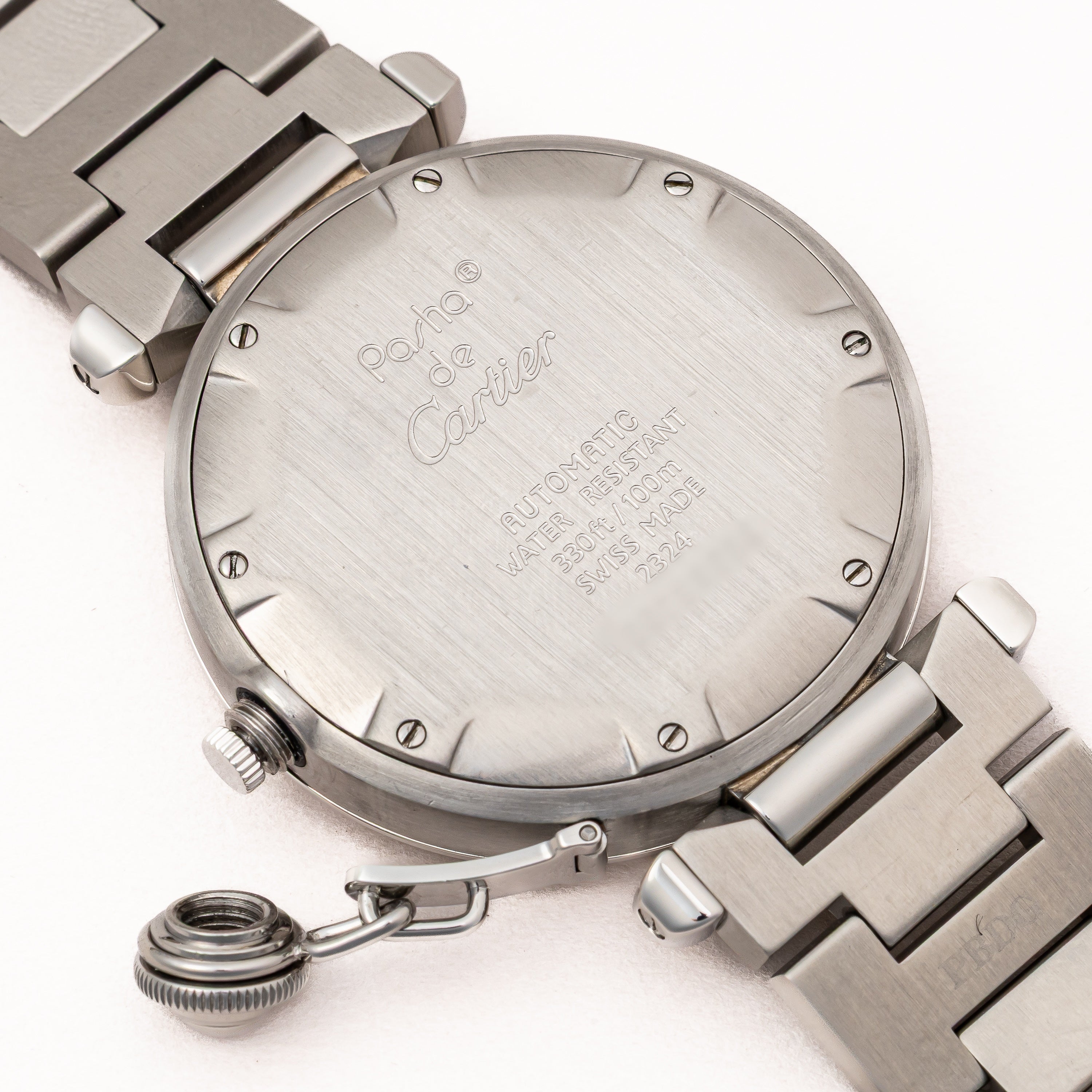 カルティエ パシャC オートマチック ブラックダイヤル 1998年製 箱・ギャラ付き