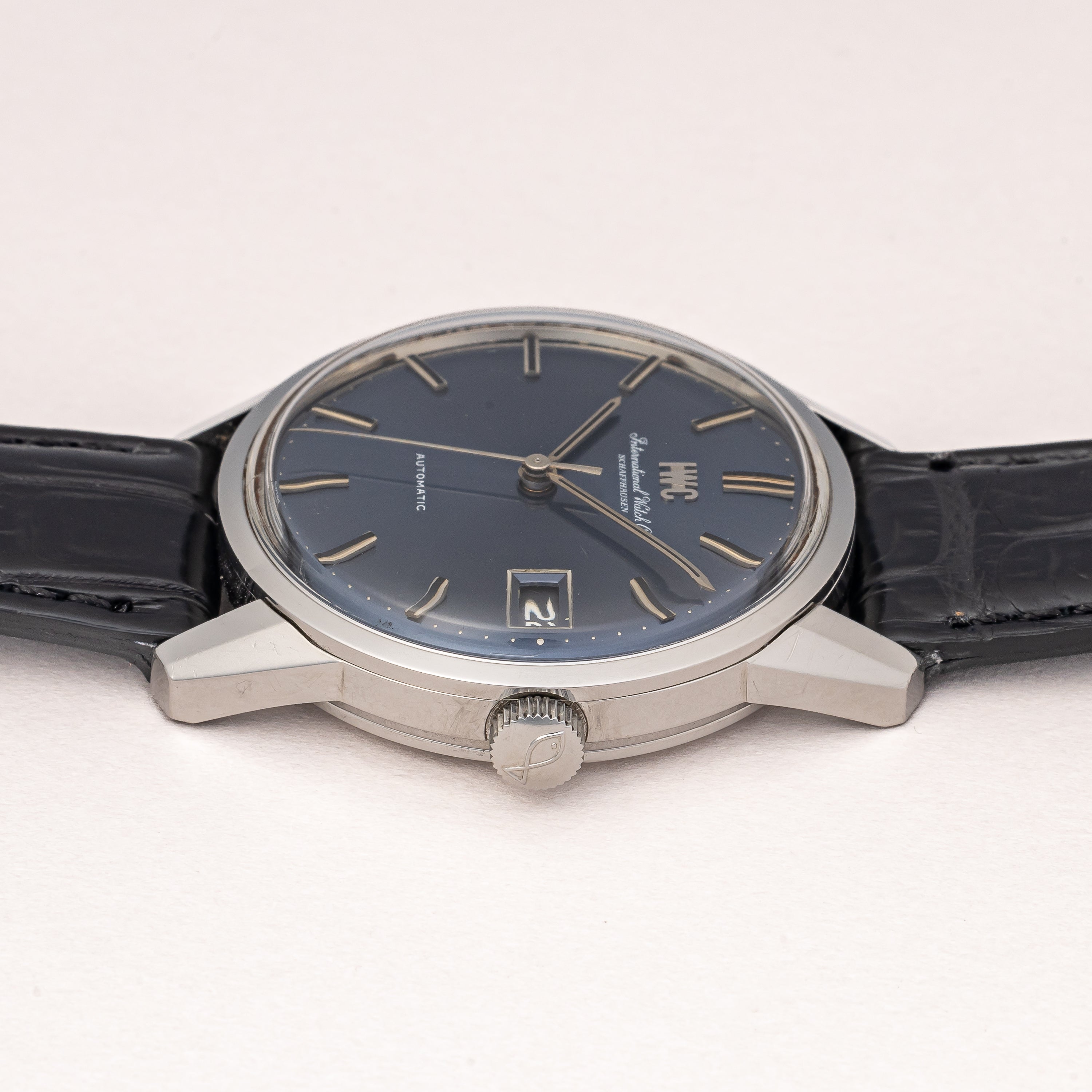 IWC ラウンドケース 1972年製 オートマチック Ref.R810AD ブルーダイヤル