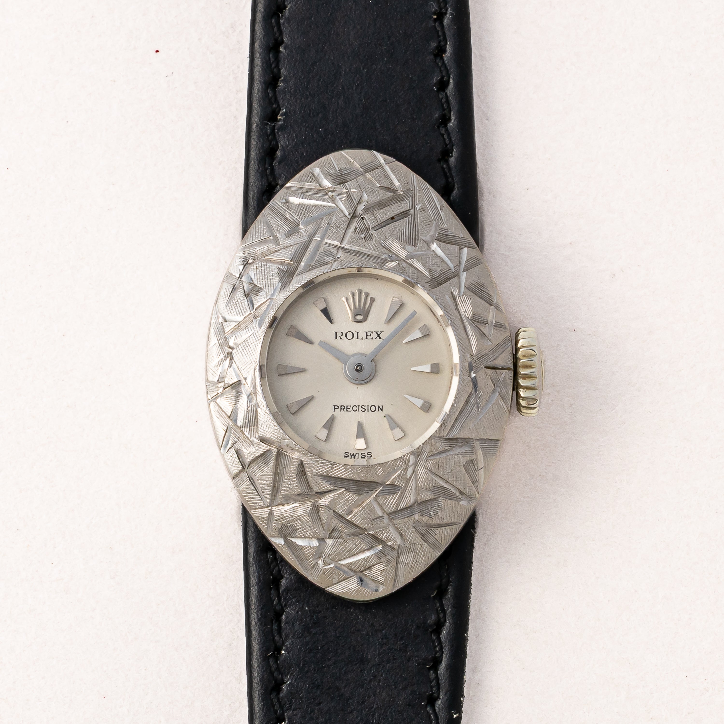 ロレックス 18金無垢ホワイトゴールド カメレオン レディース 手巻き 1960年代 Ref.2020 箱・革ベルト付き