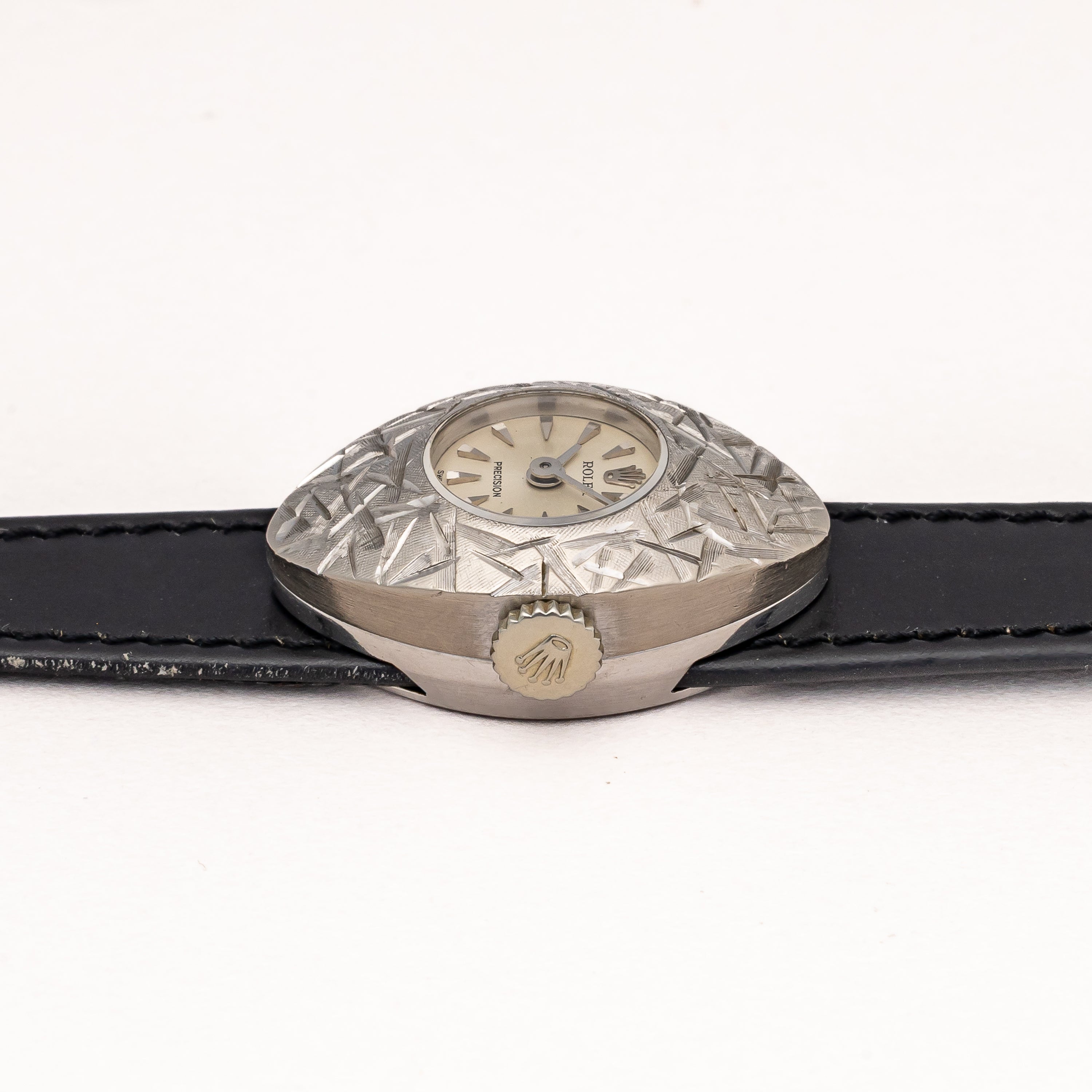 ロレックス 18金無垢ホワイトゴールド カメレオン レディース 手巻き 1960年代 Ref.2020 箱・革ベルト付き