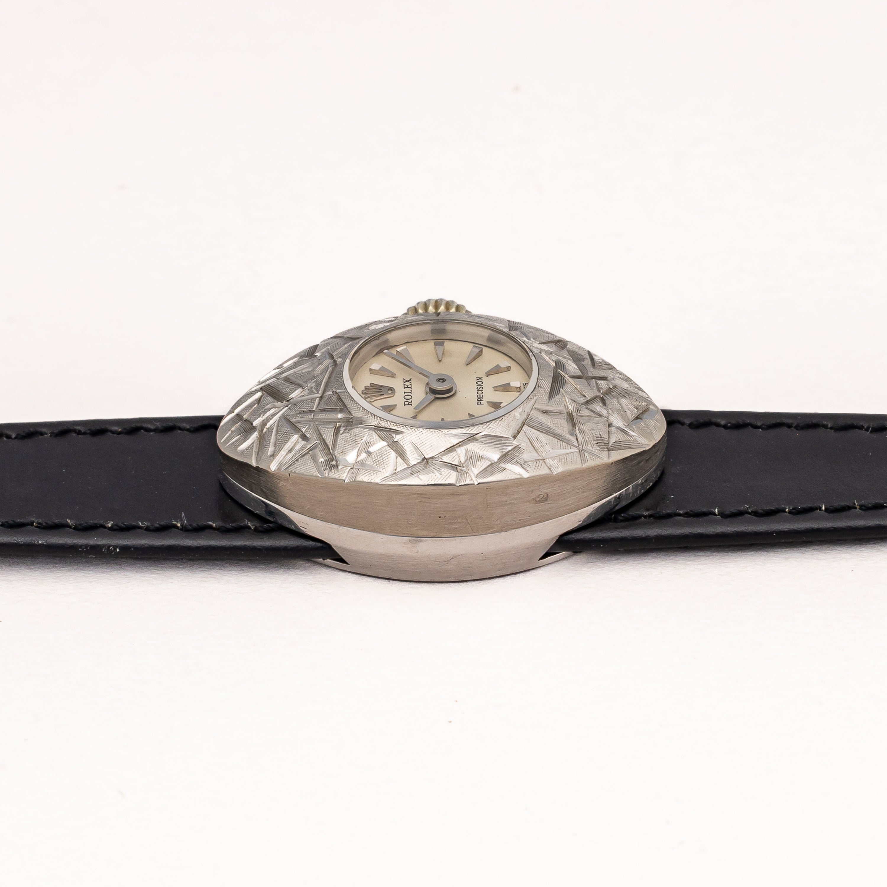 ロレックス 18金無垢ホワイトゴールド カメレオン レディース 手巻き 1960年代 Ref.2020 箱・革ベルト付き