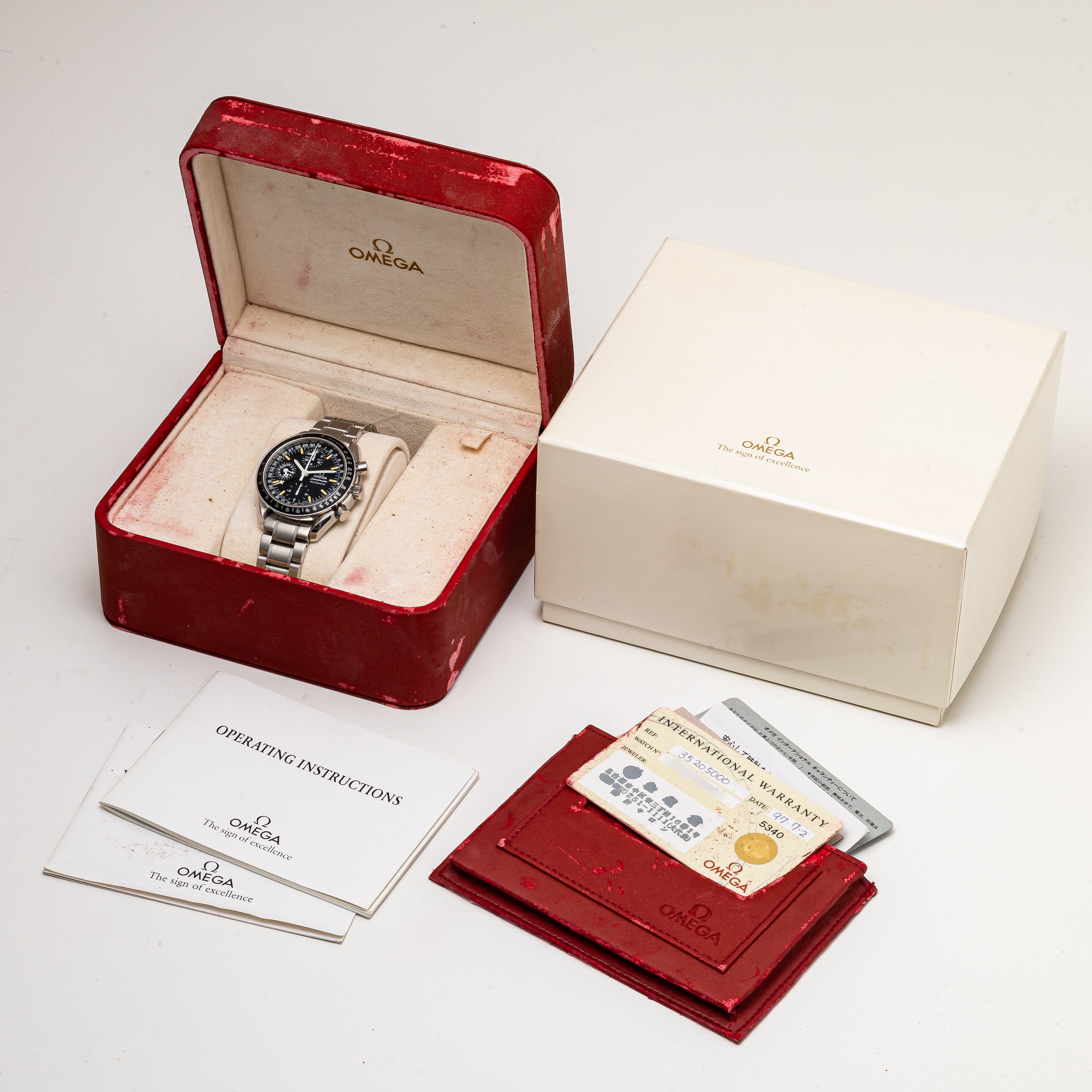 オメガ スピードマスター マーク40 1997年製 Ref.3520.50.00 箱、ギャラ付き