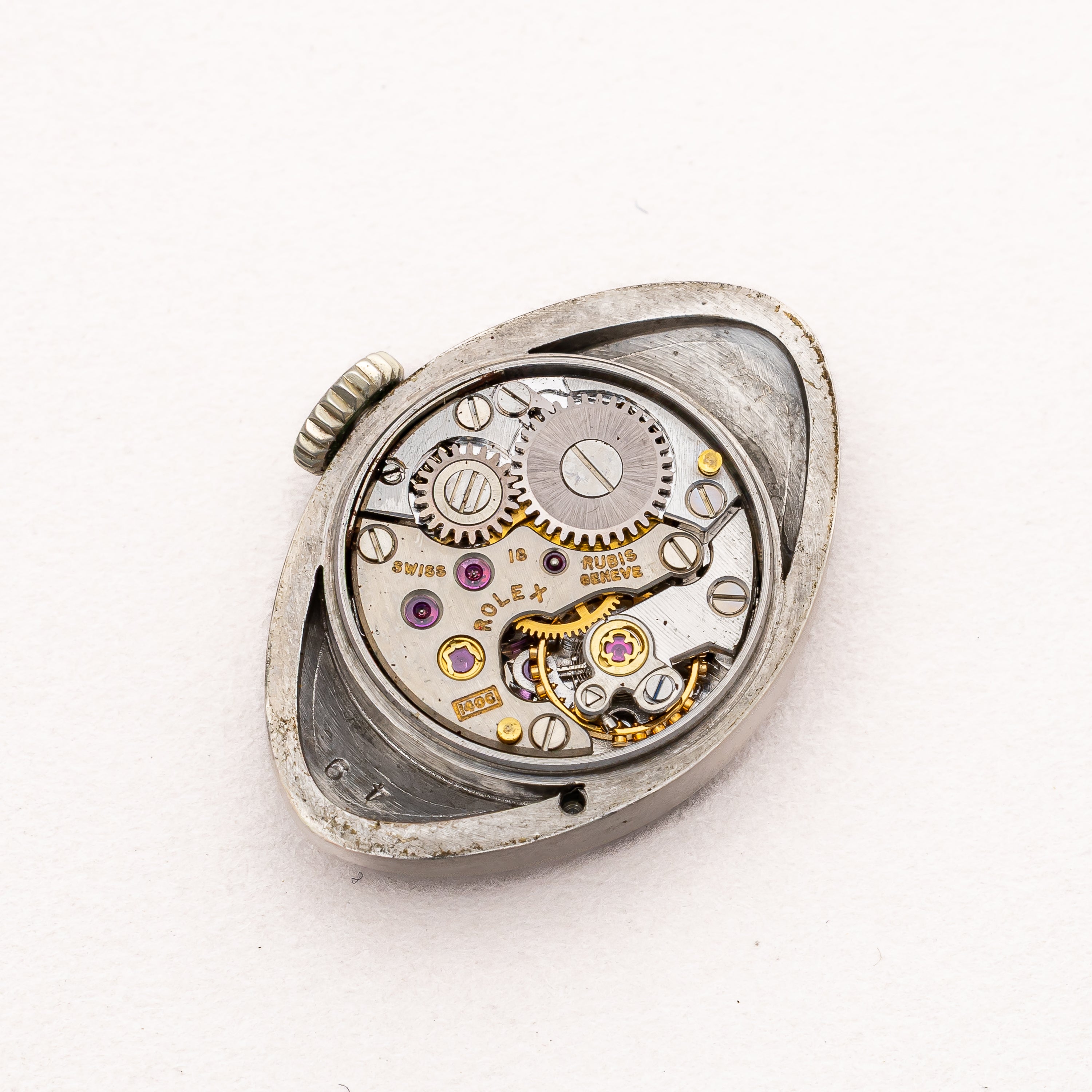 ロレックス 18金無垢ホワイトゴールド カメレオン レディース 手巻き 1960年代 Ref.2020 箱・革ベルト付き