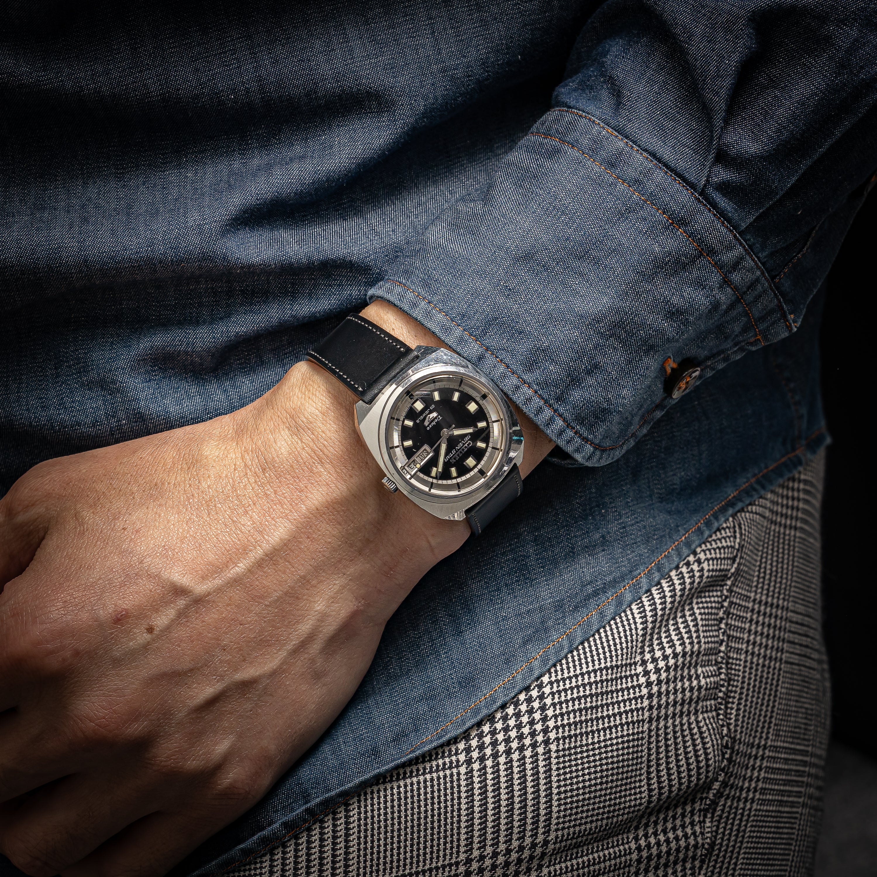 シチズン セブンスターデラックス 1969年製 クッションケース デイデイト自動巻