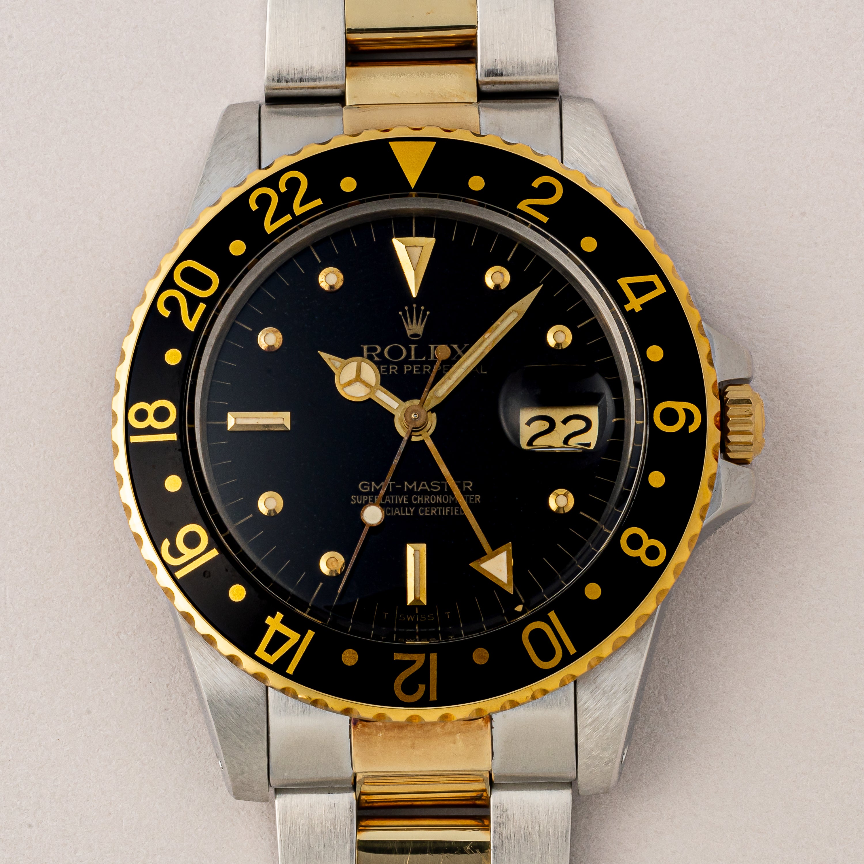 ロレックス GMTマスター 1980年製 Ref.16753 コンビ 黒ツボ