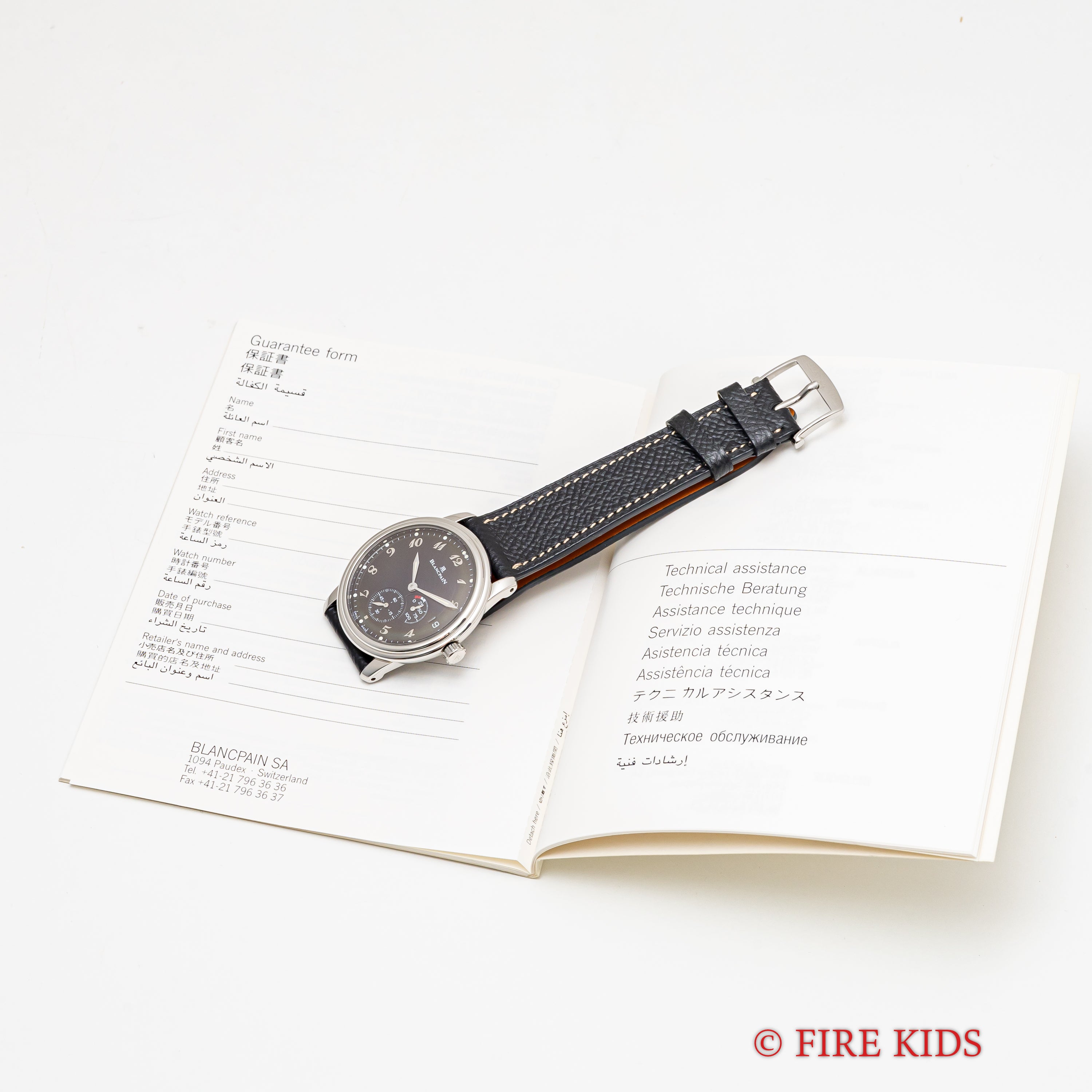 ブランパン ニュークラシック 1990年代製 100時間パワーリザーブ 手巻 cal.1106 ブラックアラビアダイヤル