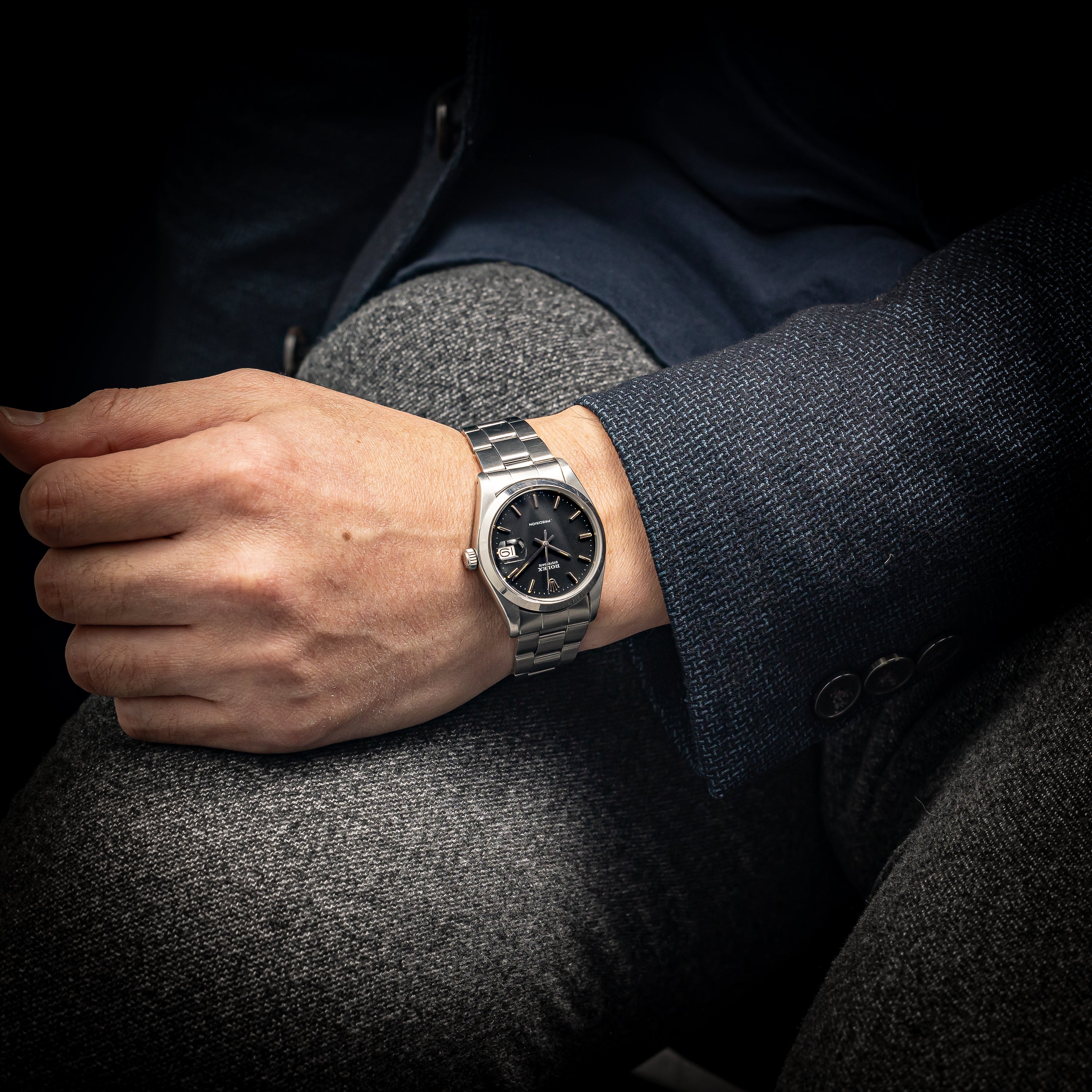 ロレックス オイスターデイト 1973年製 Ref.6694 ブラックダイヤル