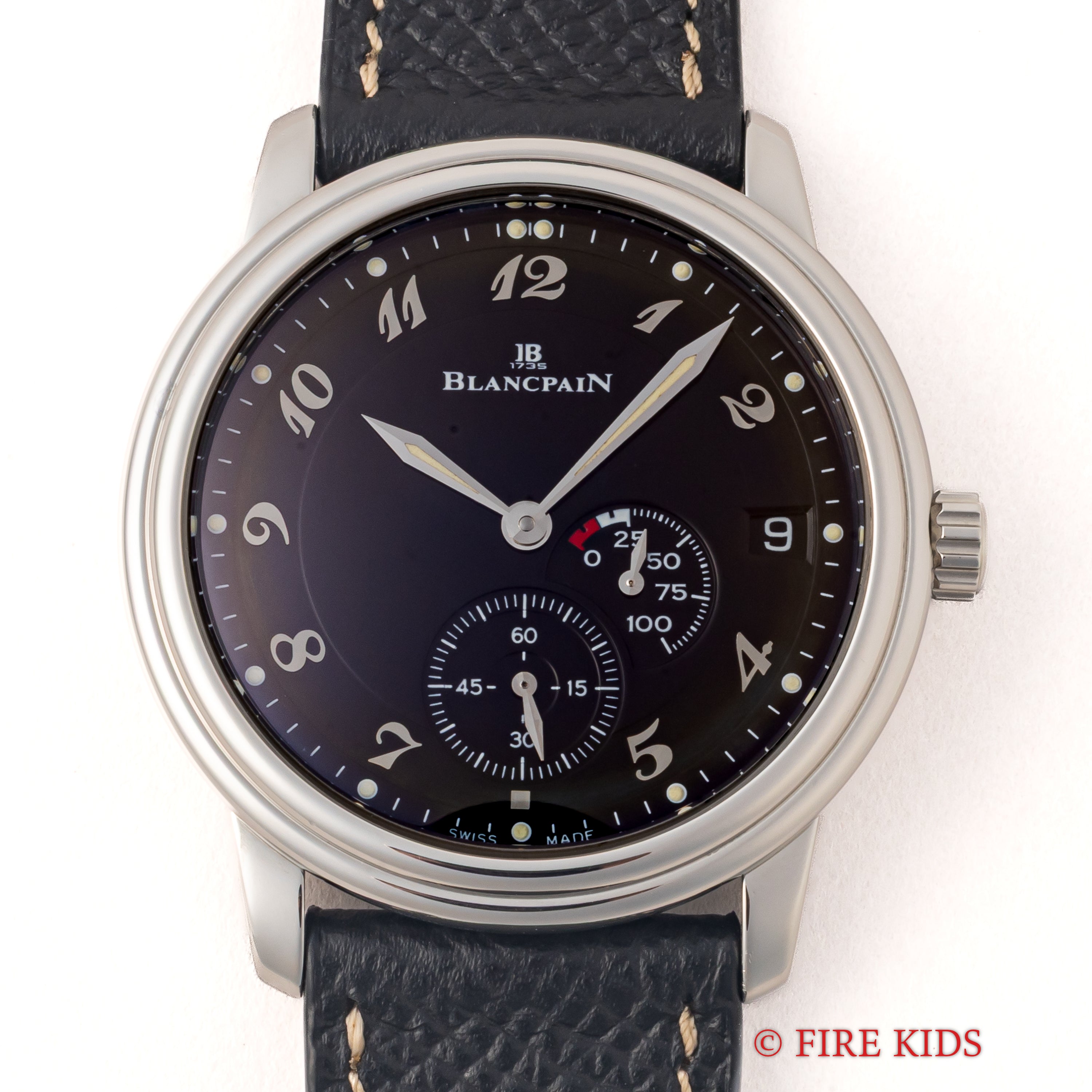 ブランパン ニュークラシック 1990年代製 100時間パワーリザーブ 手巻 cal.1106 ブラックアラビアダイヤル