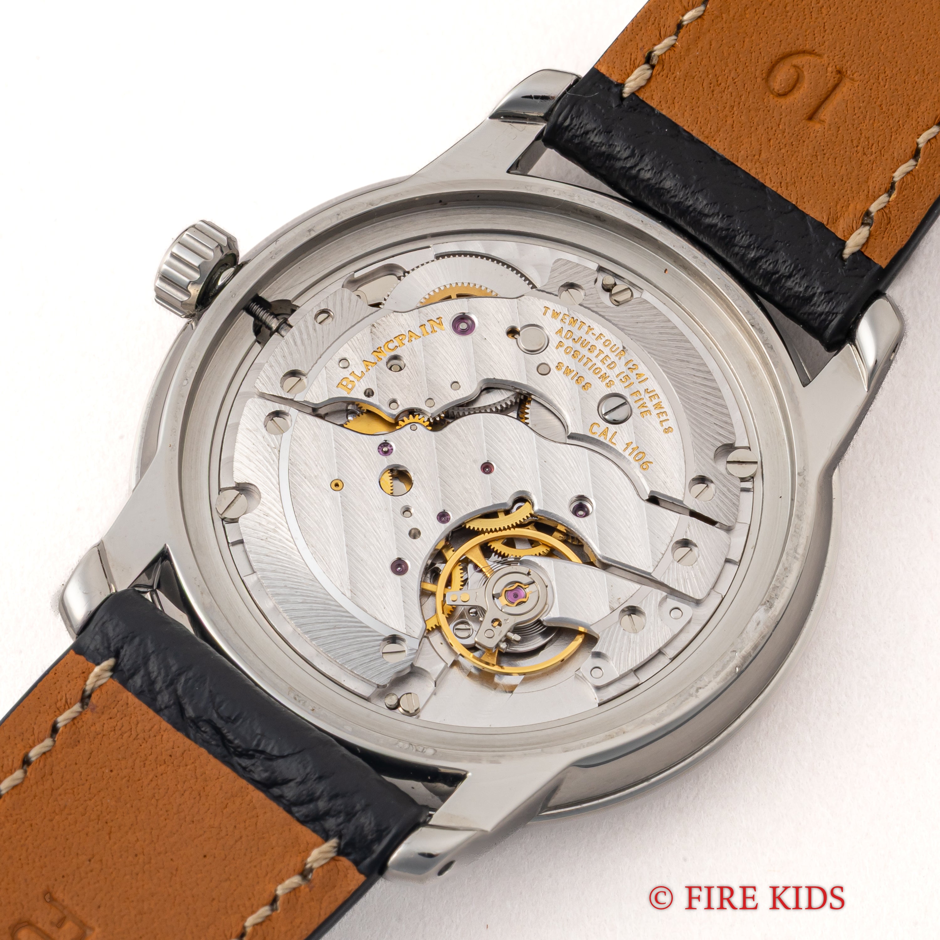 ブランパン ニュークラシック 1990年代製 100時間パワーリザーブ 手巻 cal.1106 ブラックアラビアダイヤル