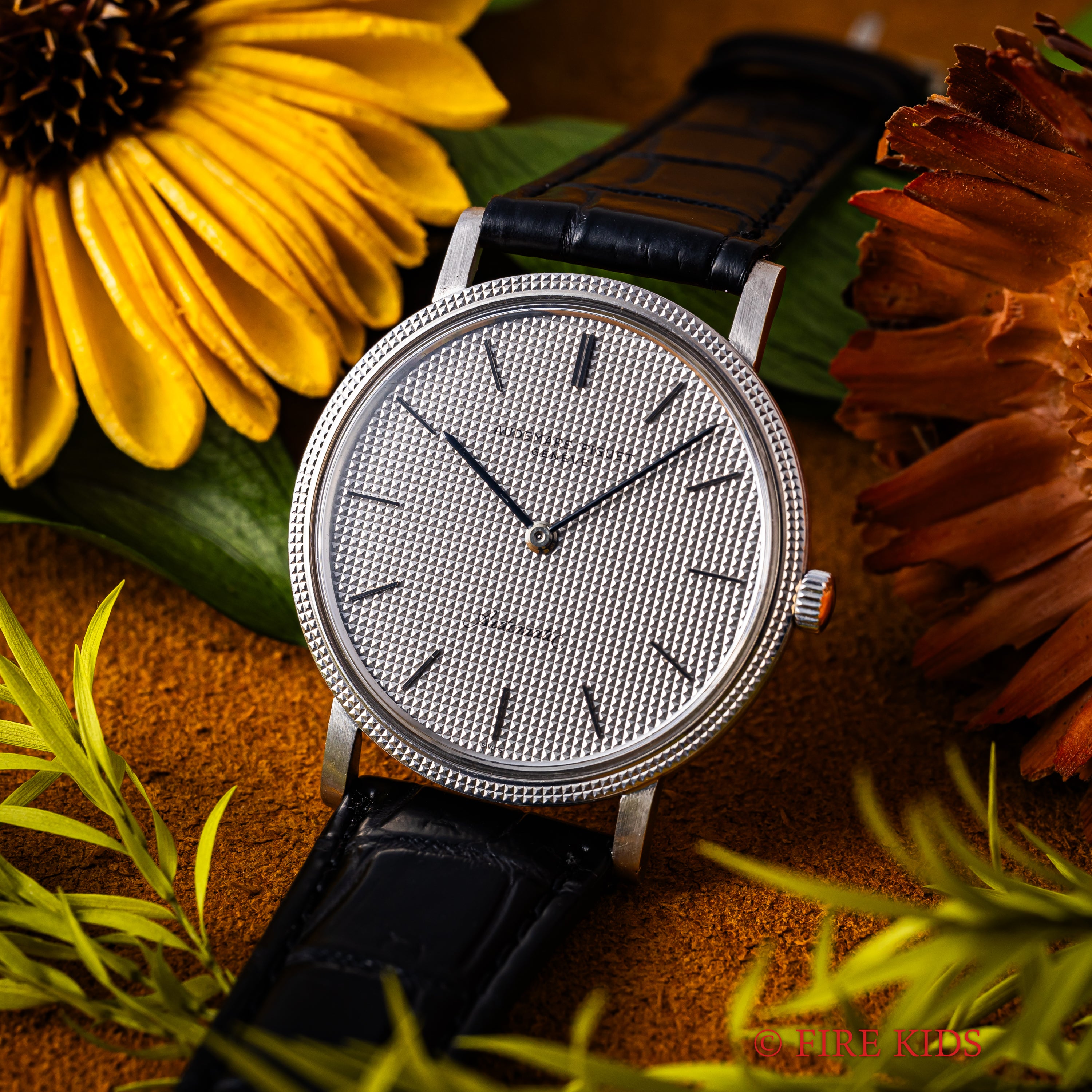 オーデマ・ピゲ ホブネイル 18金無垢ホワイトゴールド 1970年代製 自動巻 Cal.K2120 純正18KWG尾錠