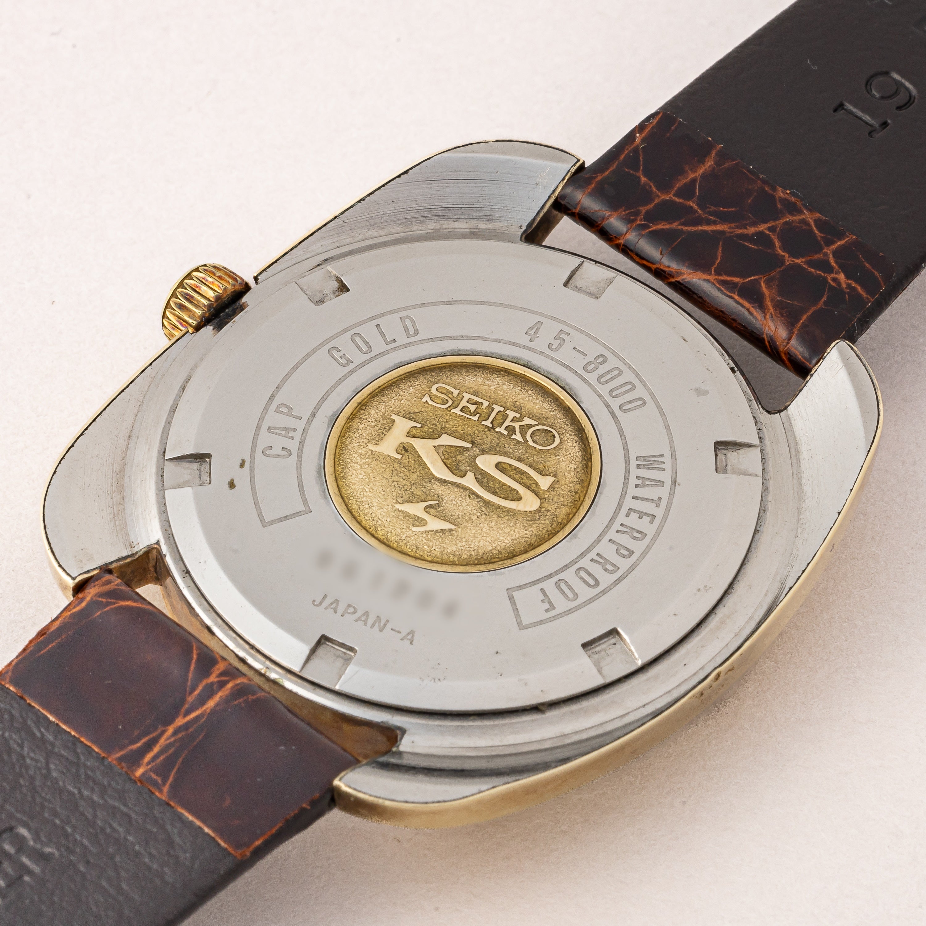 キングセイコー ハイビート 1969年製 Ref.45-8000 CAPゴールド 絹目ダイヤル 純正尾錠付き