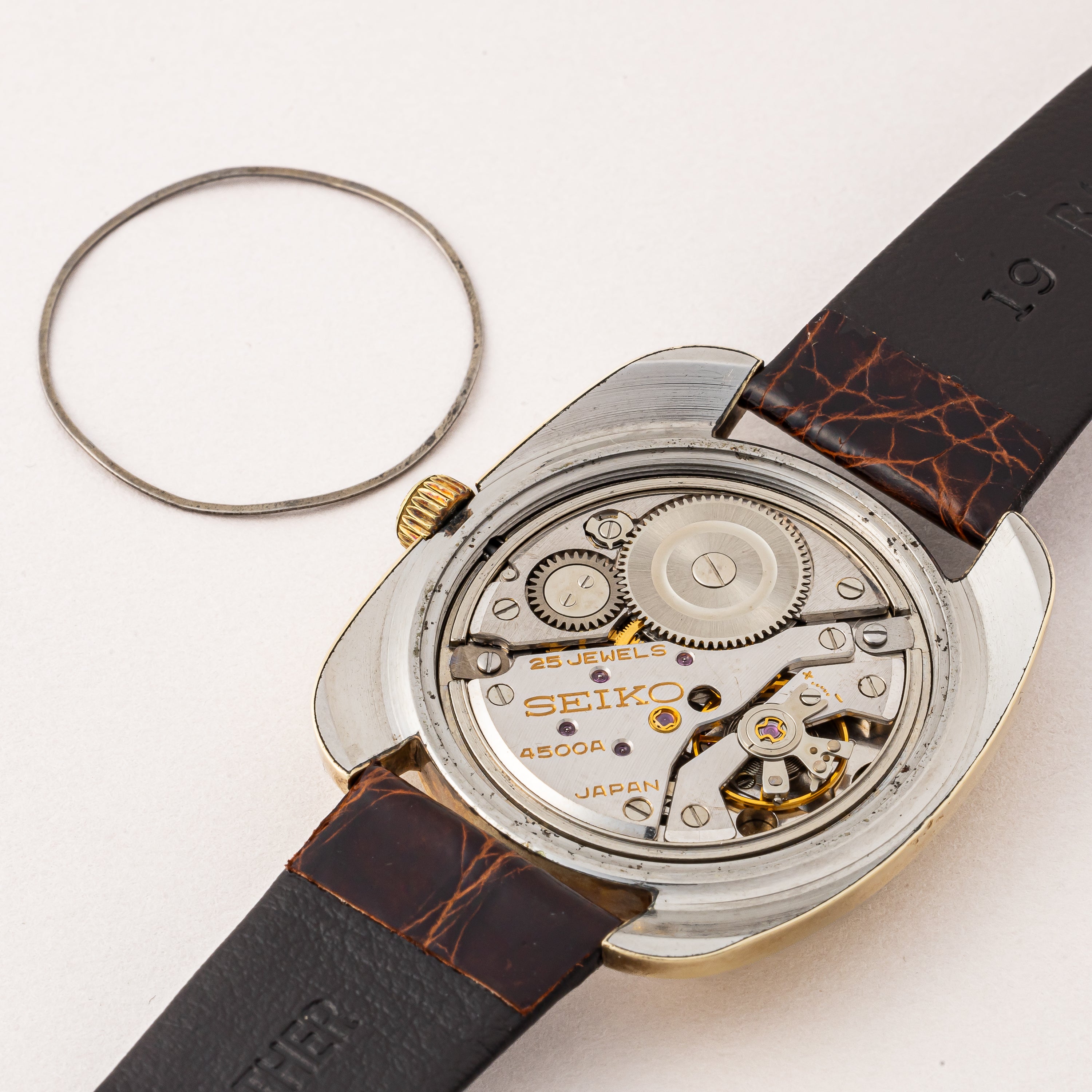 キングセイコー ハイビート 1969年製 Ref.45-8000 CAPゴールド 絹目ダイヤル 純正尾錠付き