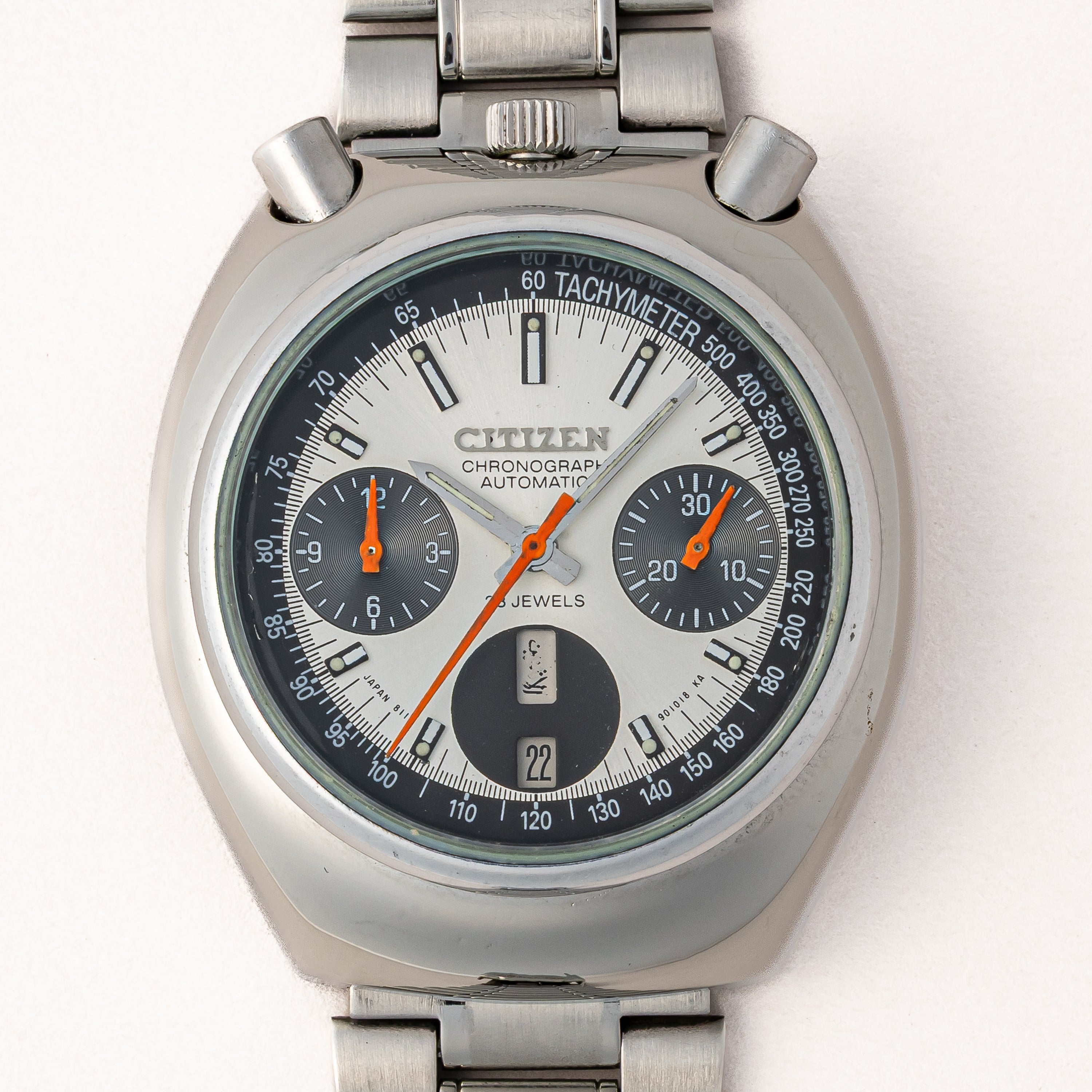 シチズン ツノクロノ チャレンジタイマー 1980年製 自動巻きクロノグラフ 純正ブレス