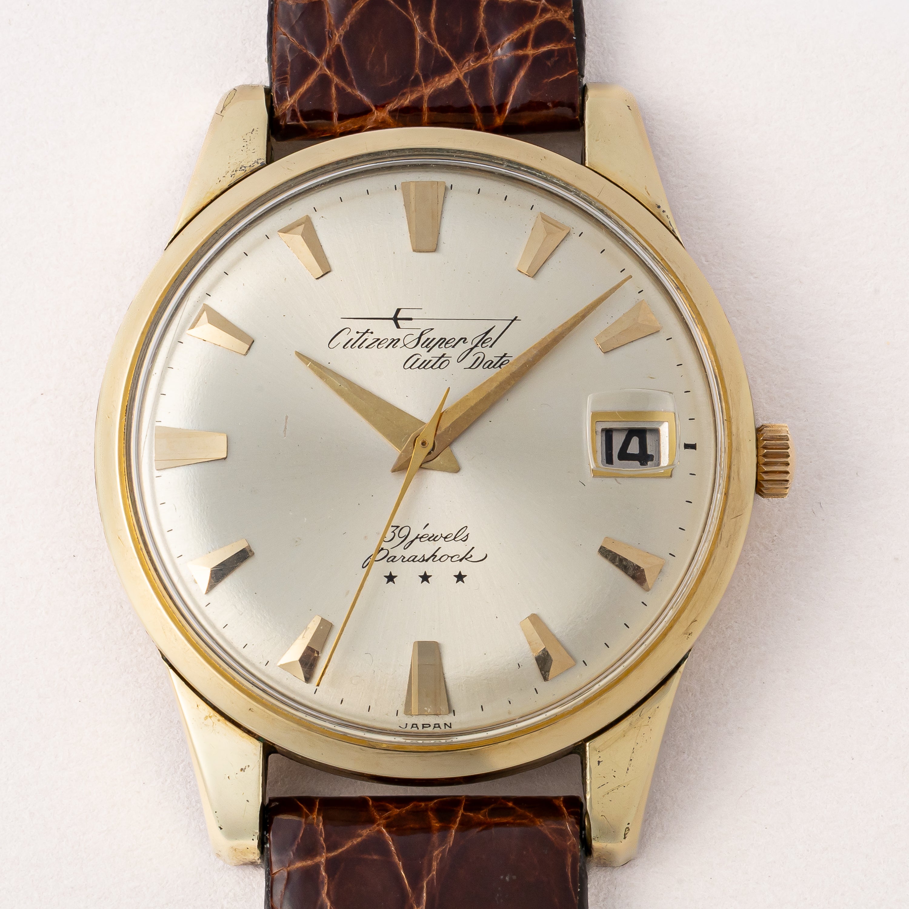 シチズン スーパージェット オートデーター 39石 1963年製 Ref.AD1507081 100ミクロン14金張り
