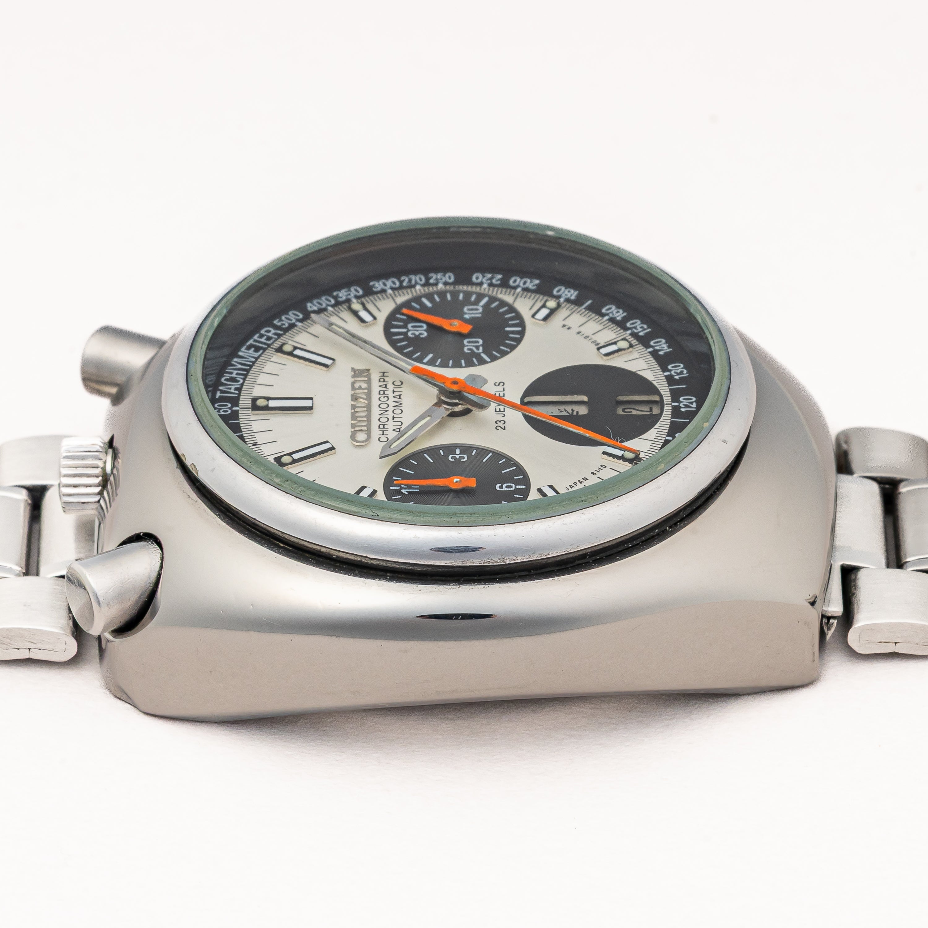 シチズン ツノクロノ チャレンジタイマー 1980年製 自動巻きクロノグラフ 純正ブレス