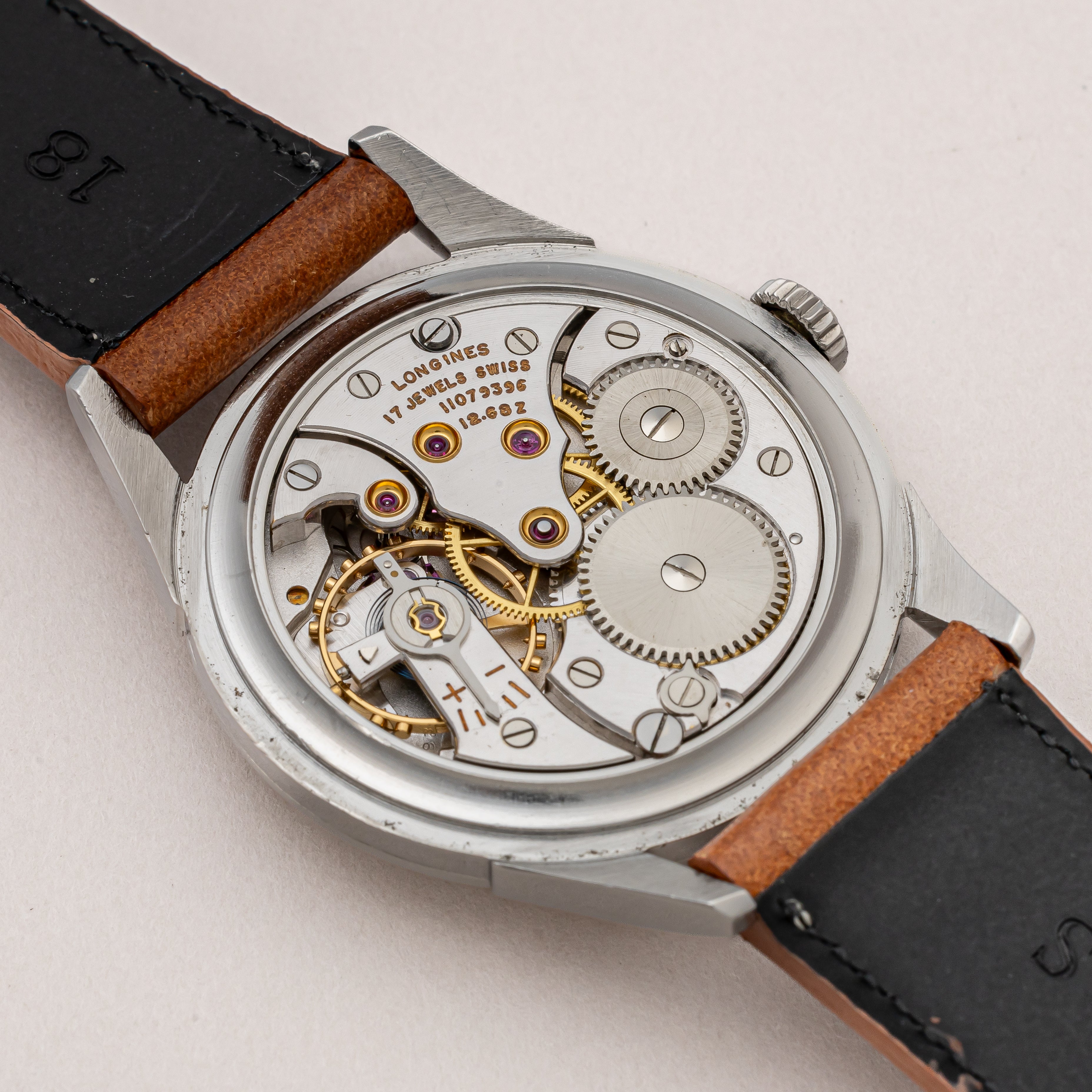 ロンジン ラウンドケース 1959年製 Ref.666-20 186 Cal.12.68Z 純正尾錠付き