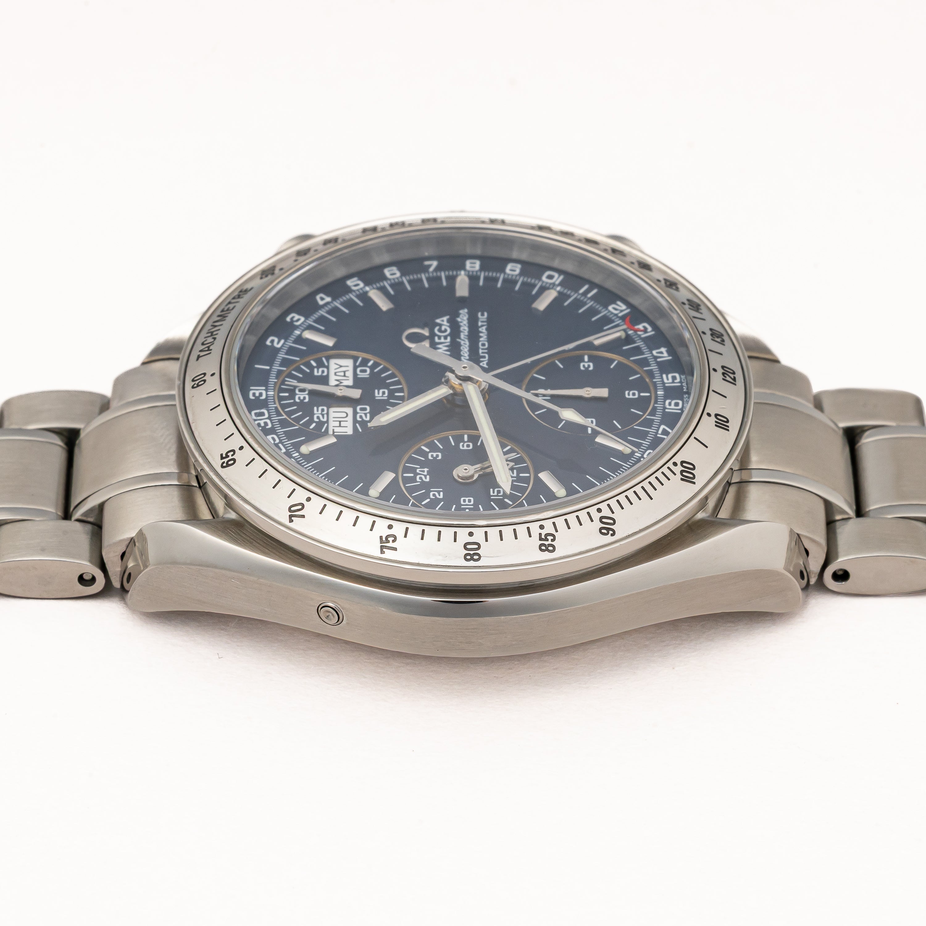 オメガ スピードマスター ブルーダイヤル トリプルカレンダークロノグラフ 1998年製 自動巻き