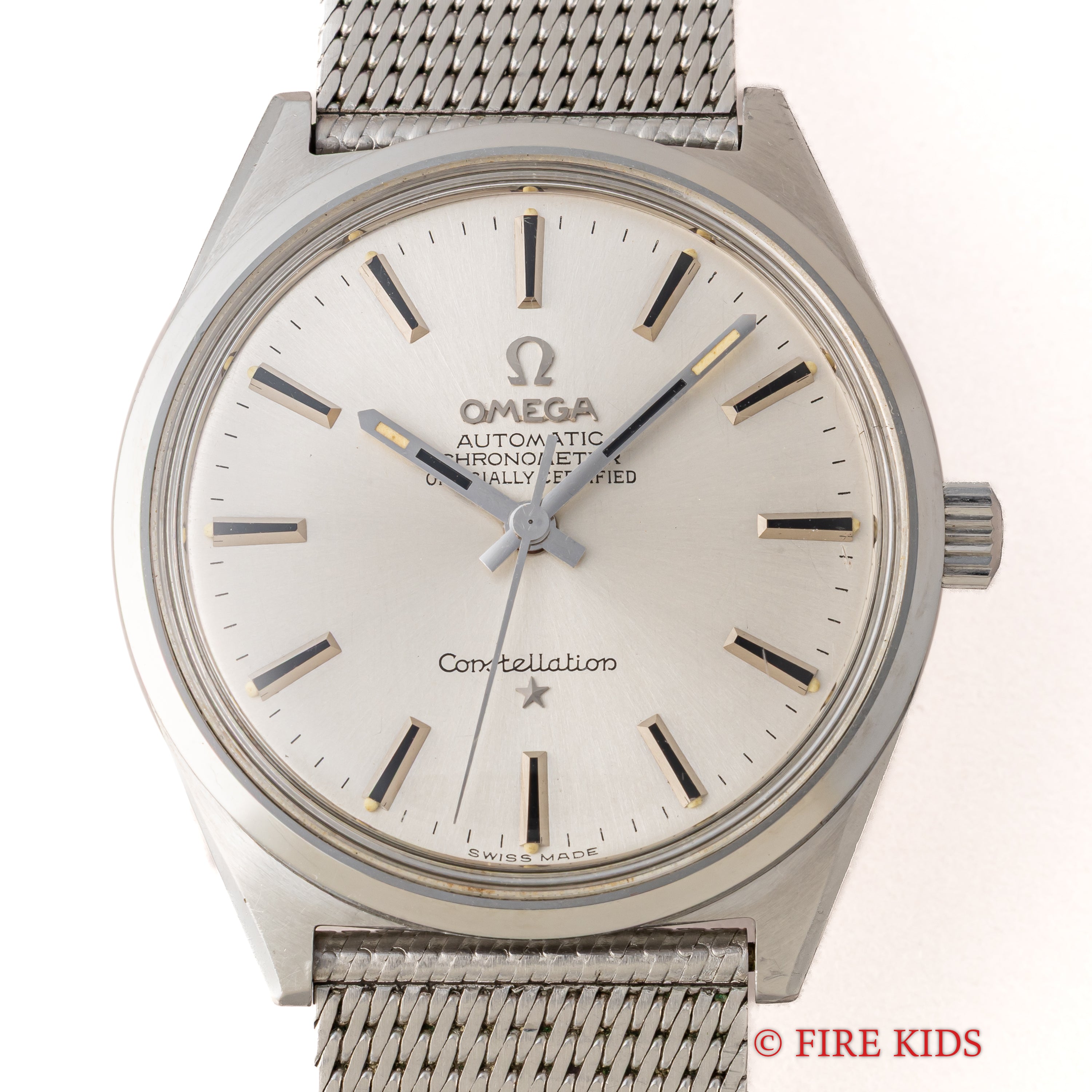 オメガ コンステレーション Ref.167.015 1968年製 クロノメーター自動巻 cal.551 純正メッシュブレス