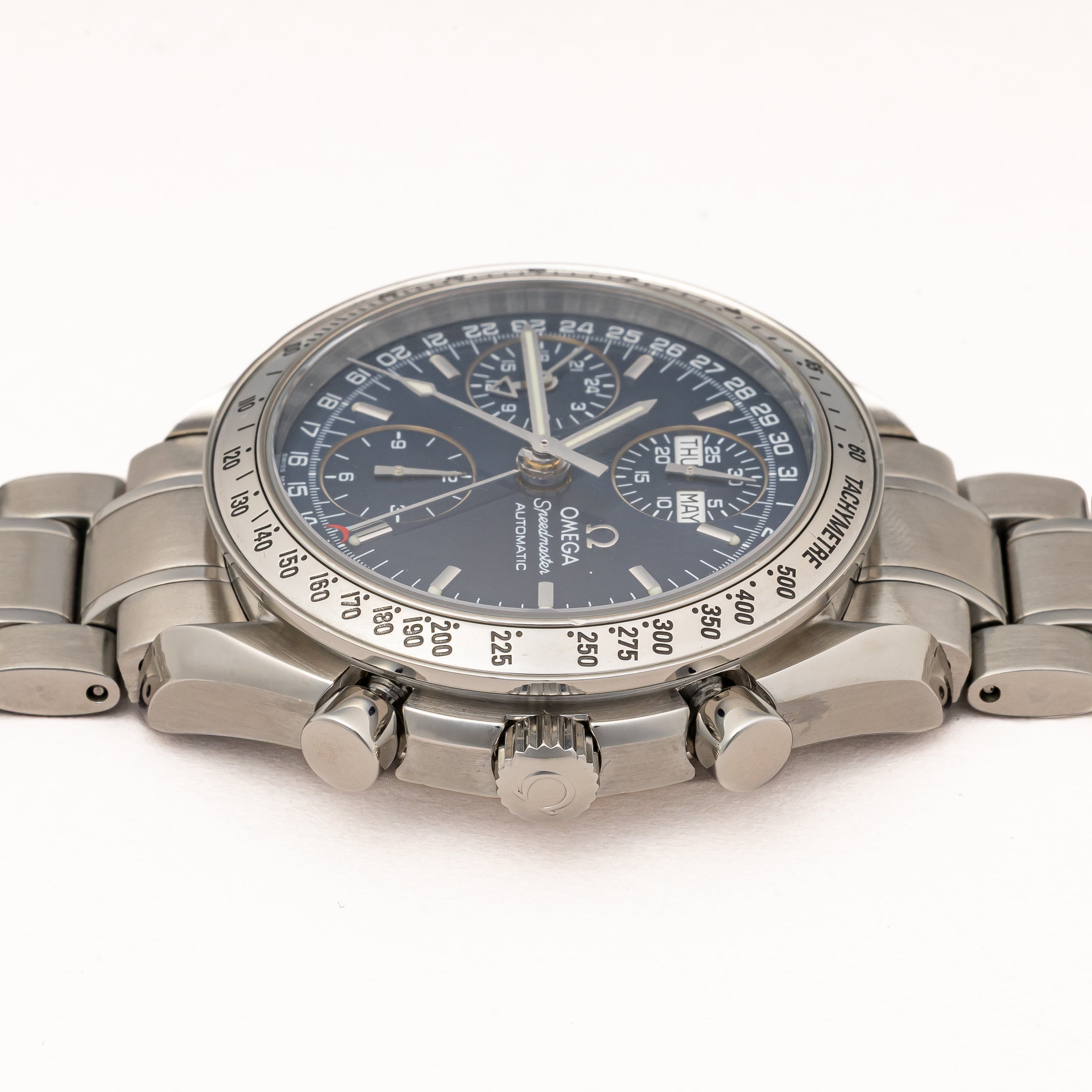オメガ スピードマスター ブルーダイヤル トリプルカレンダークロノグラフ 1998年製 自動巻き