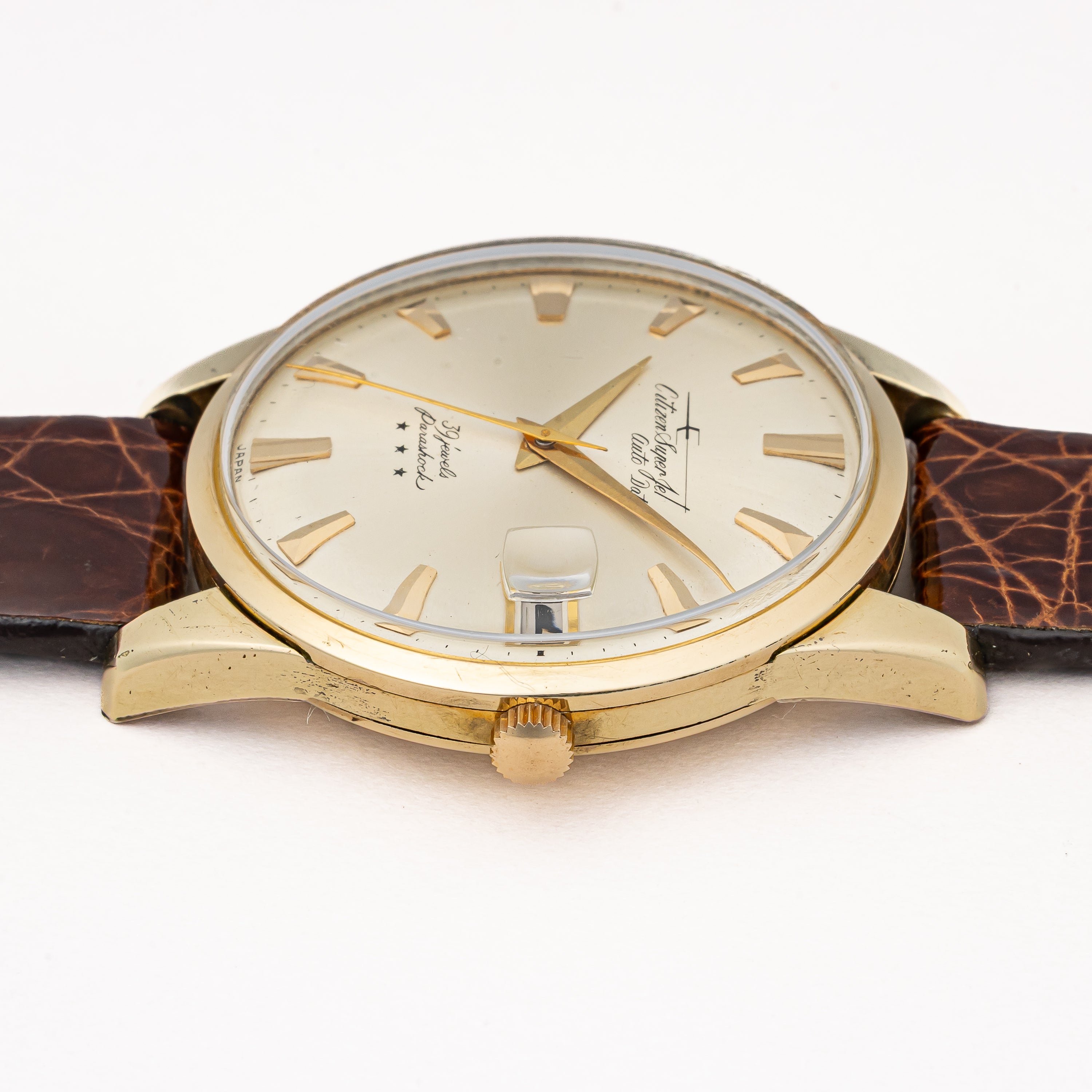 シチズン スーパージェット オートデーター 39石 1963年製 Ref.AD1507081 100ミクロン14金張り