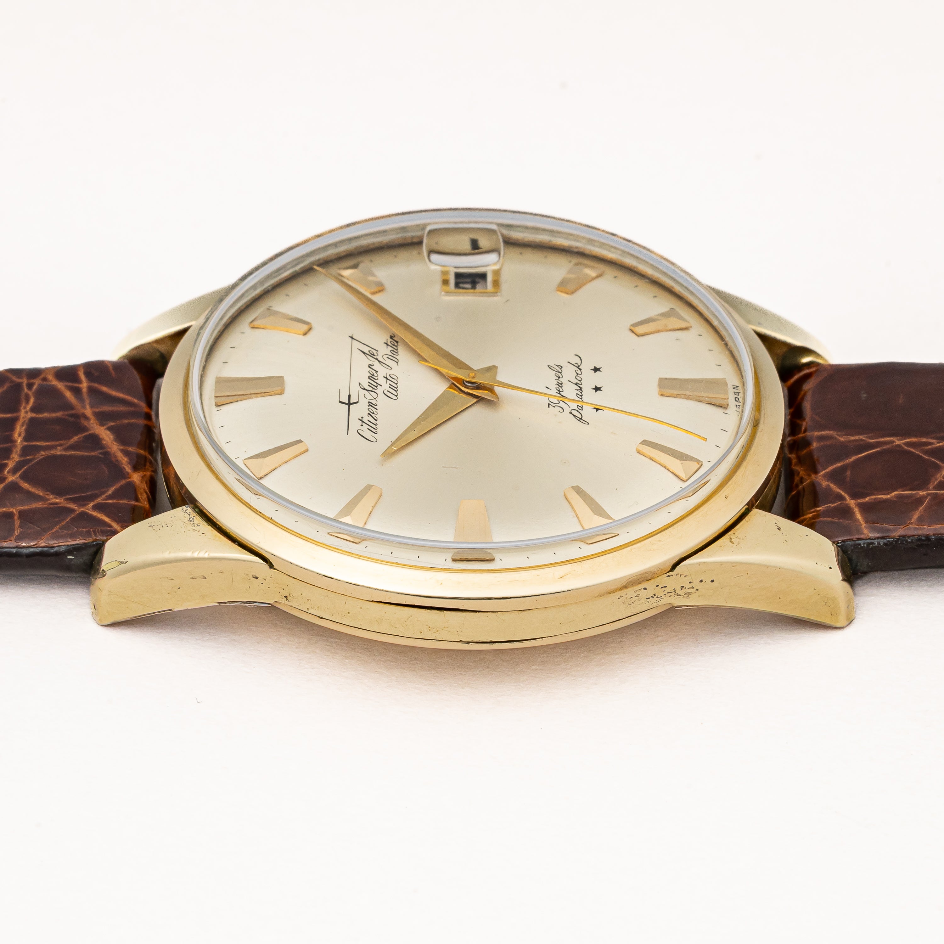 シチズン スーパージェット オートデーター 39石 1963年製 Ref.AD1507081 100ミクロン14金張り