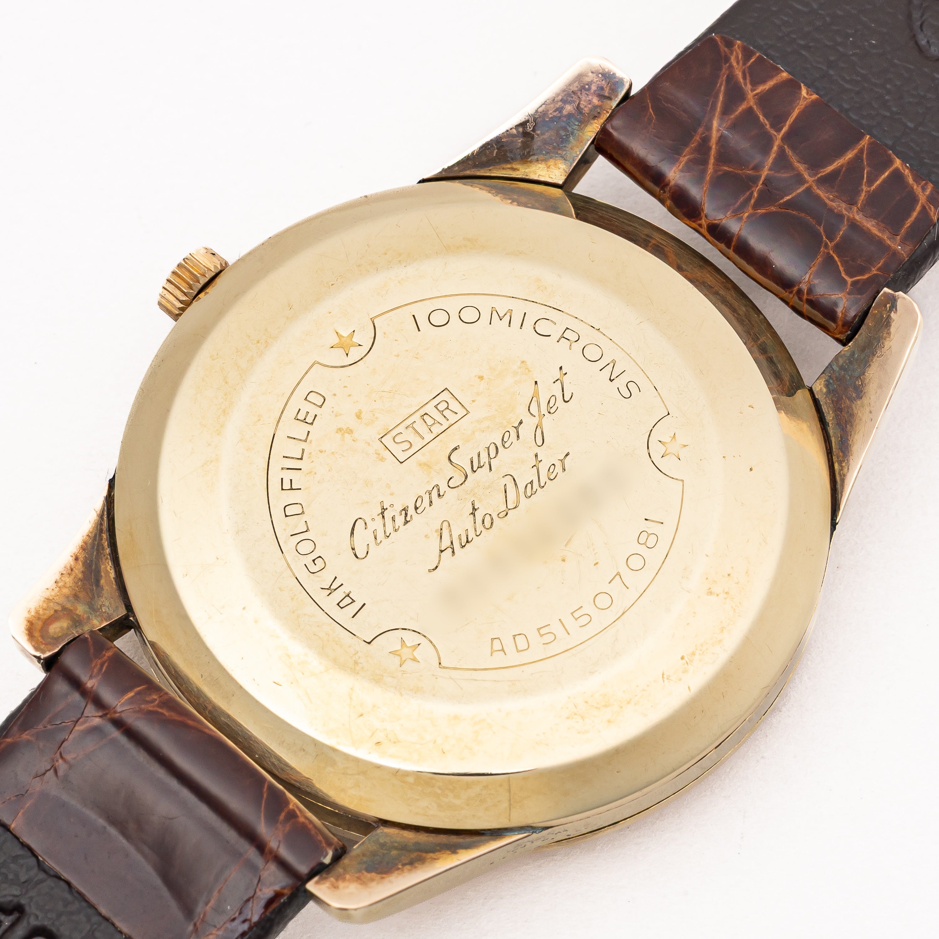 シチズン スーパージェット オートデーター 39石 1963年製 Ref.AD1507081 100ミクロン14金張り