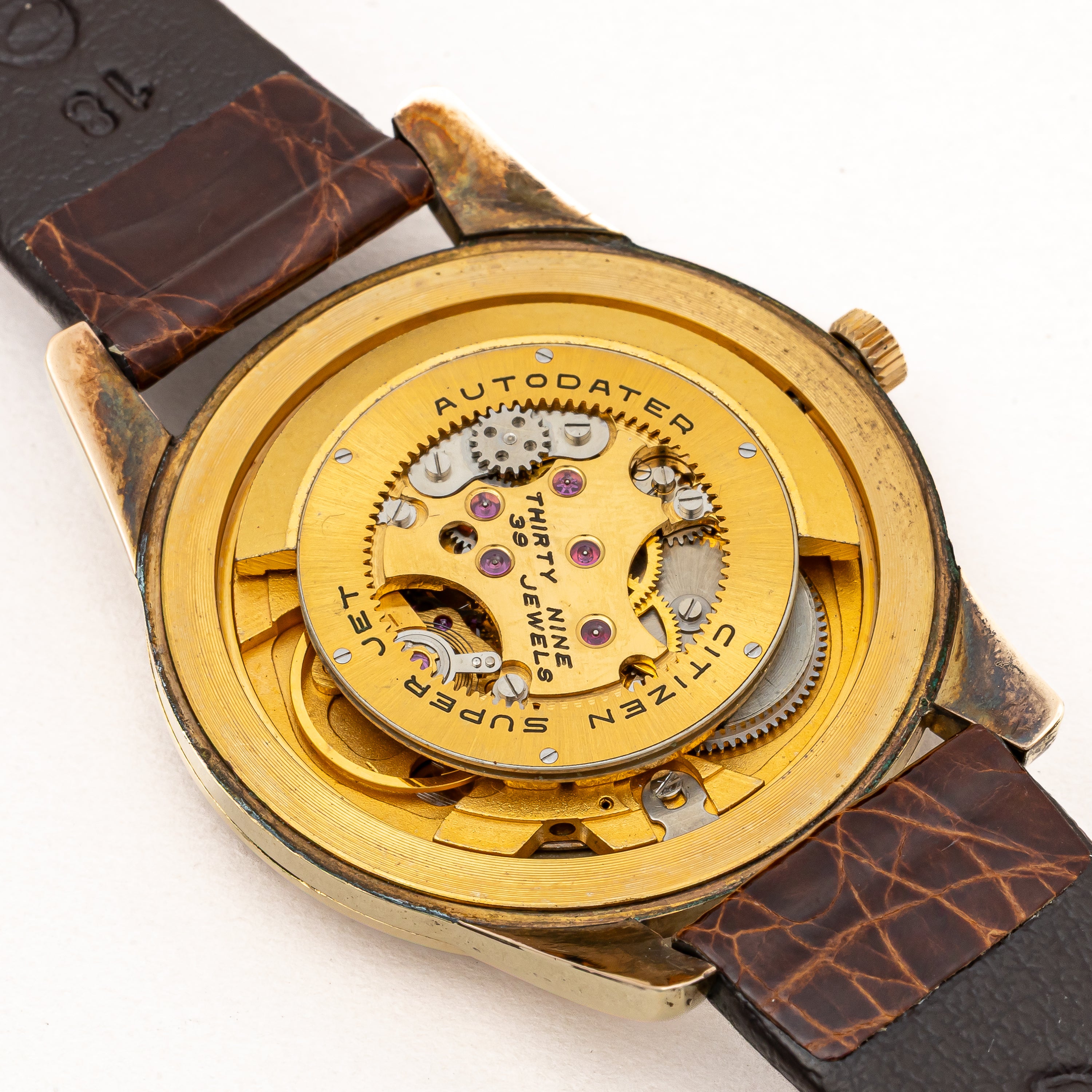 シチズン スーパージェット オートデーター 39石 1963年製 Ref.AD1507081 100ミクロン14金張り