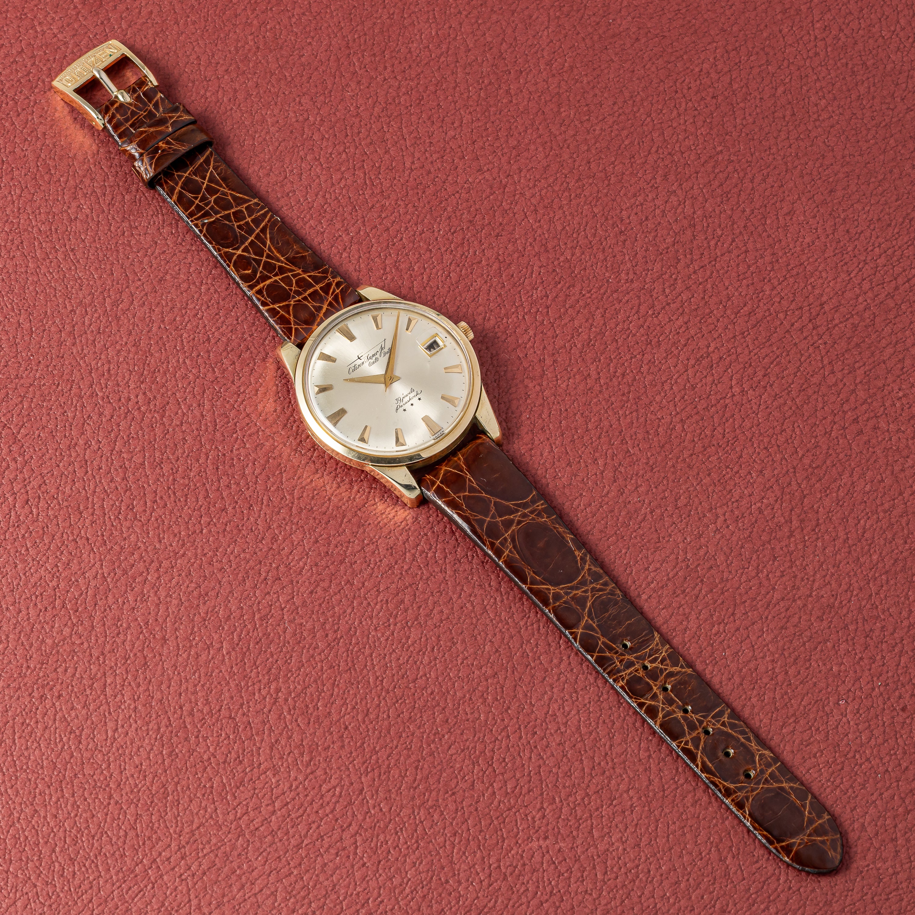 シチズン スーパージェット オートデーター 39石 1963年製 Ref.AD1507081 100ミクロン14金張り