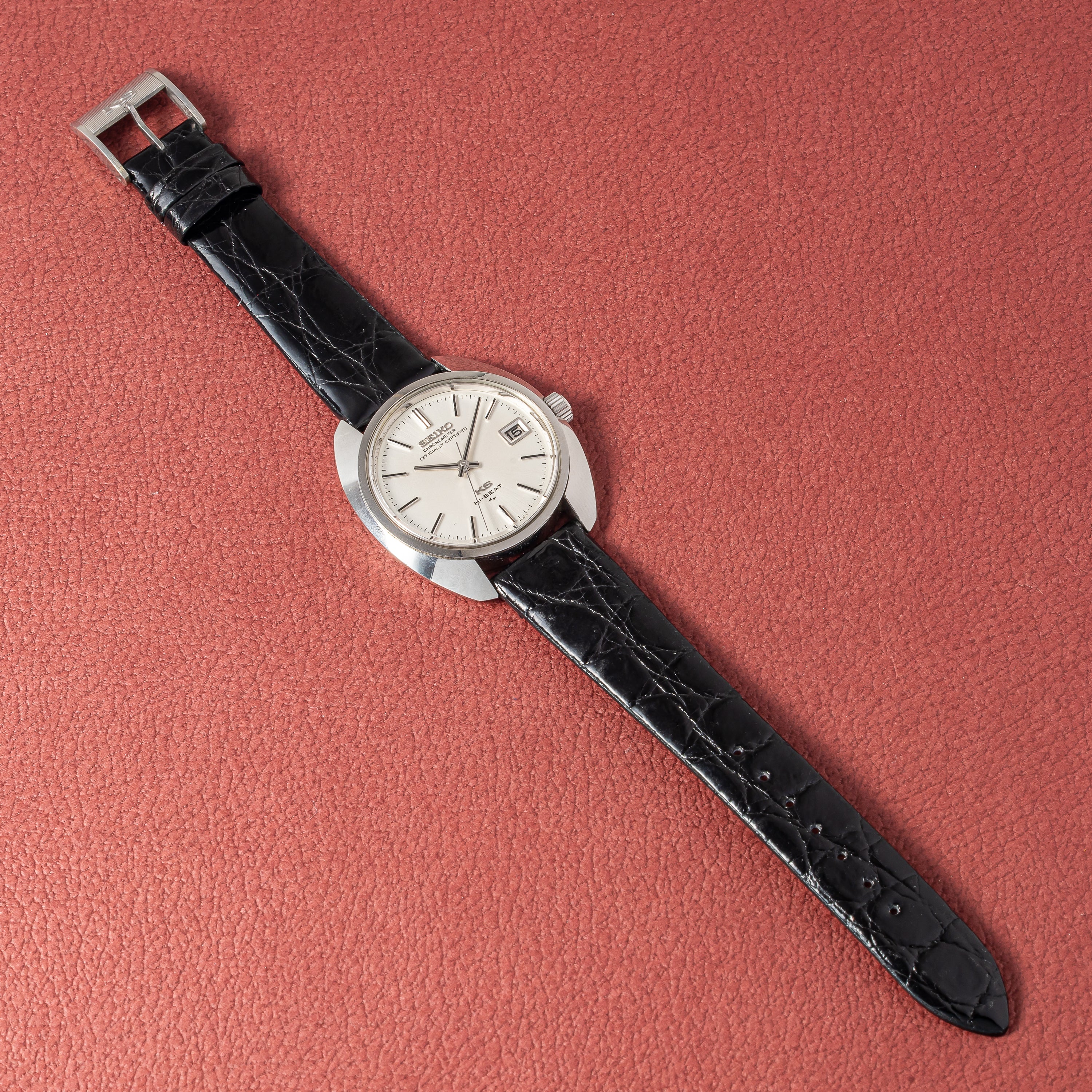 キングセイコー クロノメーター 10振動手巻き 45KS 1971年製 Ref.4502-8010 純正尾錠付き 美品