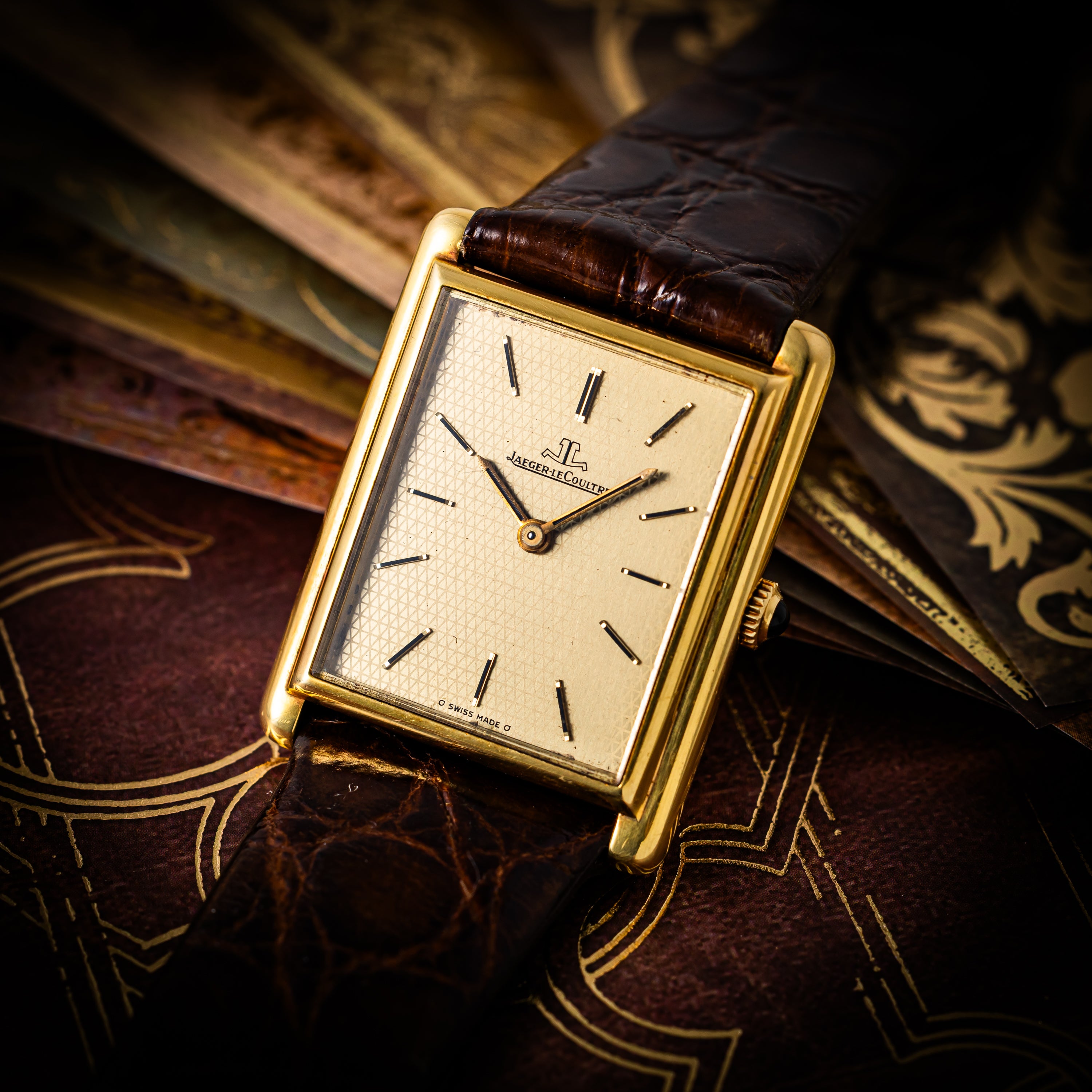 ジャガールクルト タンク 手巻き 18金無垢 1970年代製 Ref.6029 Cal.841 箱付き