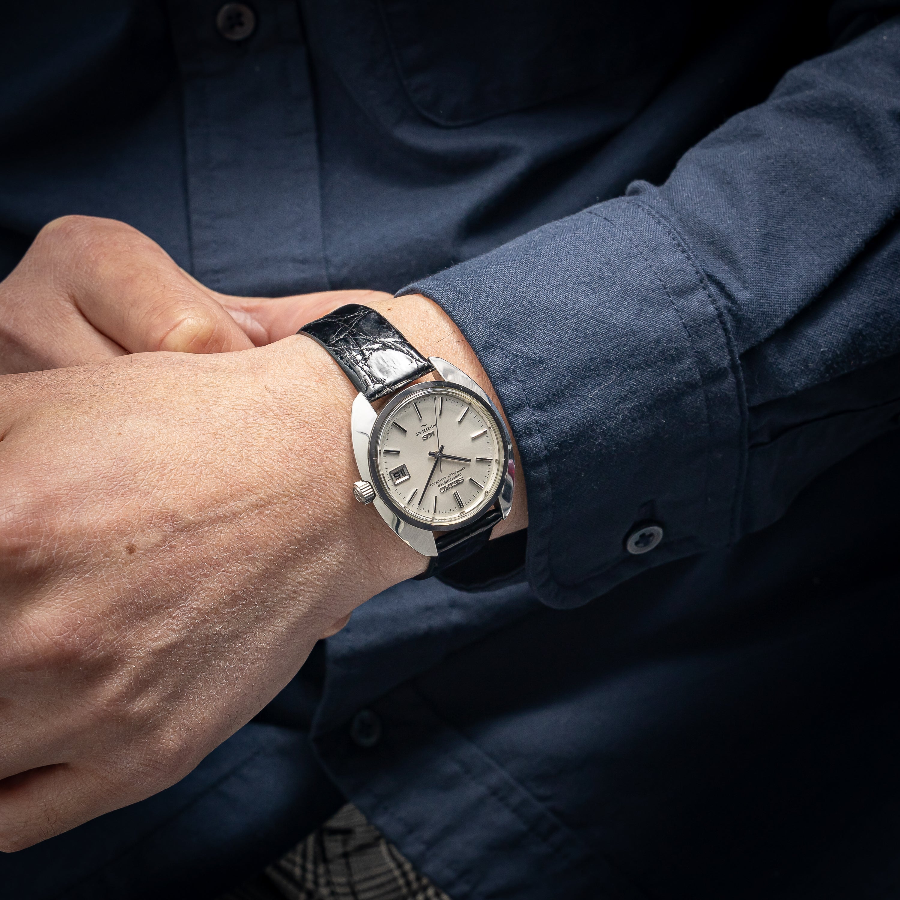 キングセイコー クロノメーター 10振動手巻き 45KS 1971年製 Ref.4502-8010 純正尾錠付き 美品