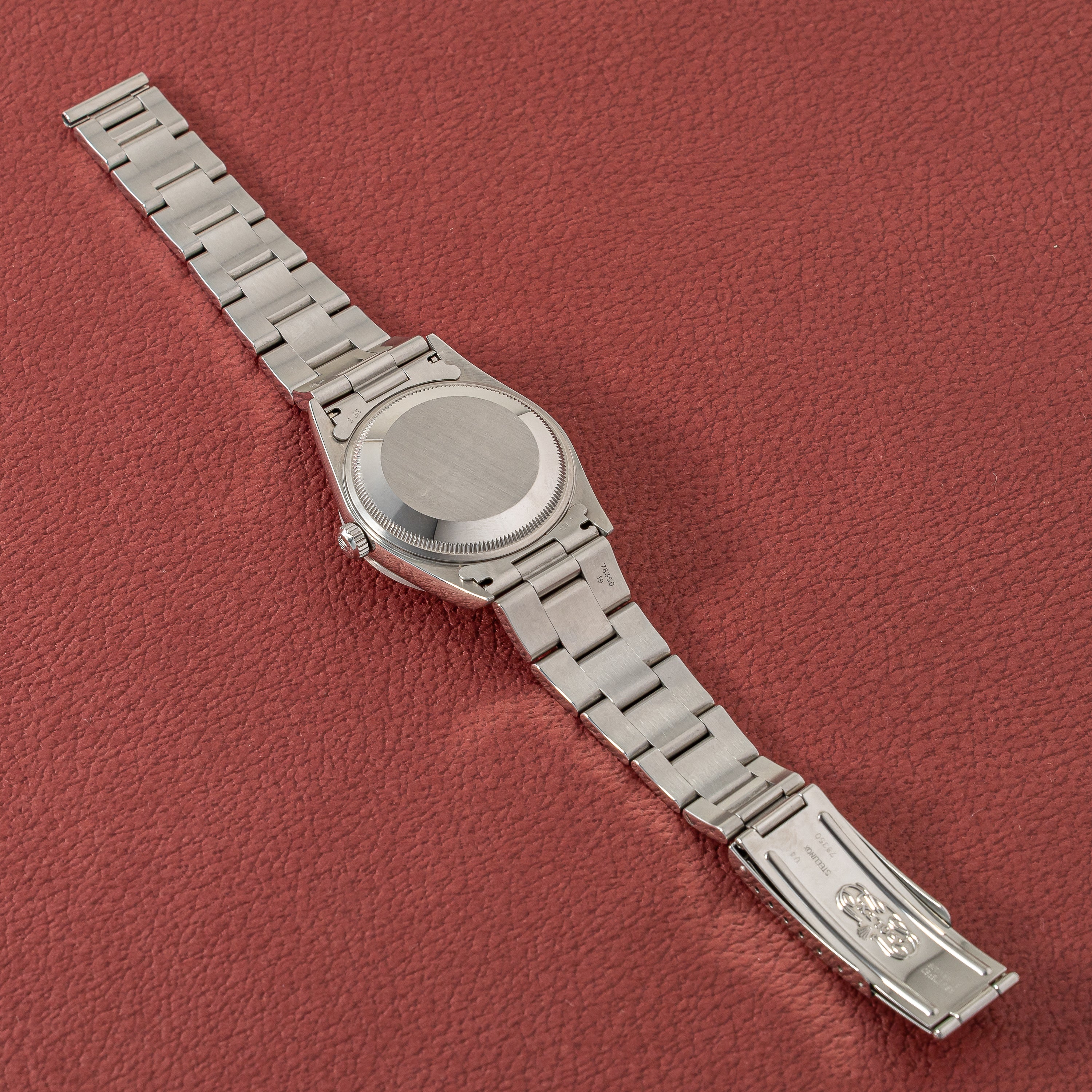 ロレックス オイスターパーペチュアルデイト 1997年製 Ref.15200 ブルーダイヤル 箱、クロス、冊子付き