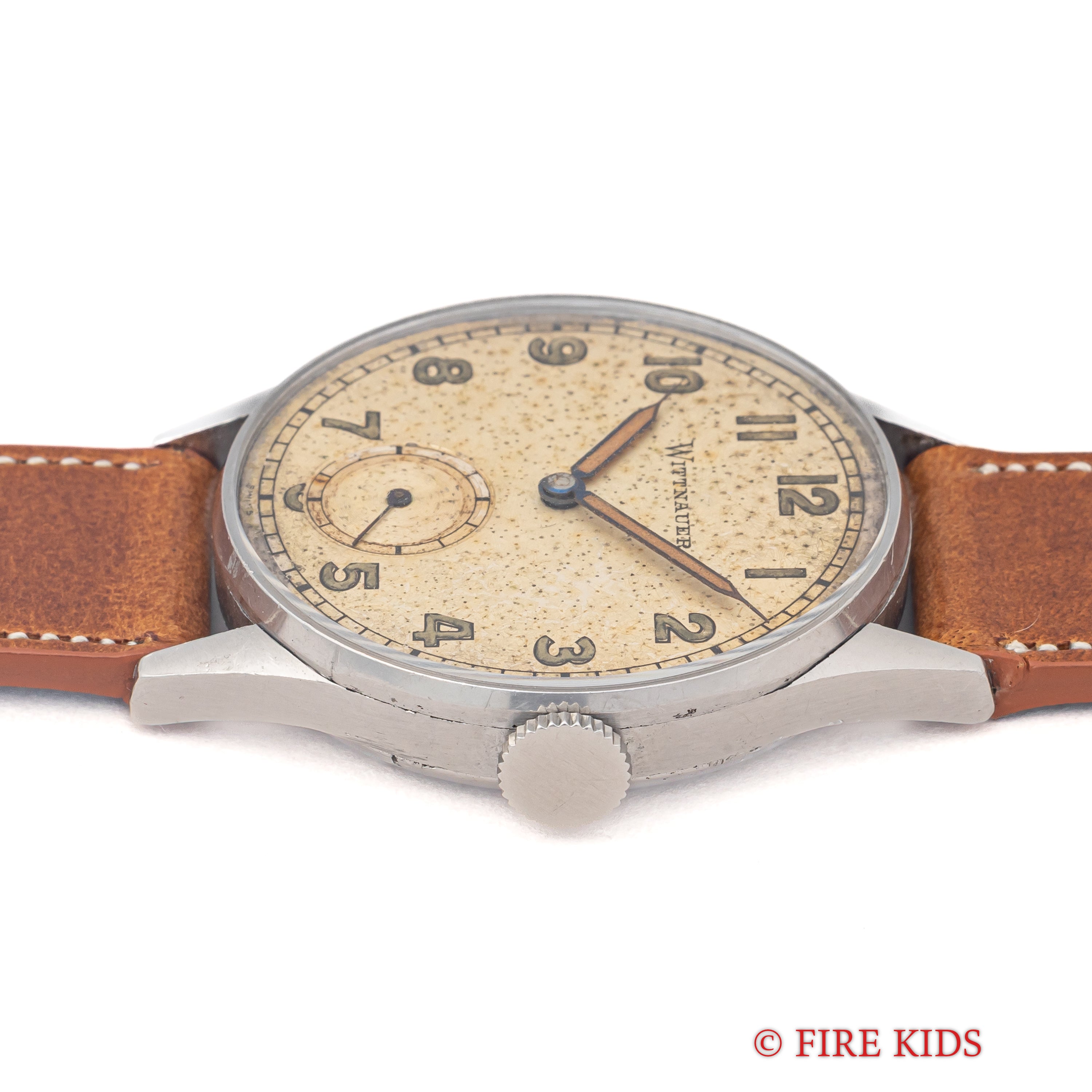 ウィットナー 34.5mm全アラビアラウンドケース 1940年代製 スモールセコンド 手巻き Cal.853