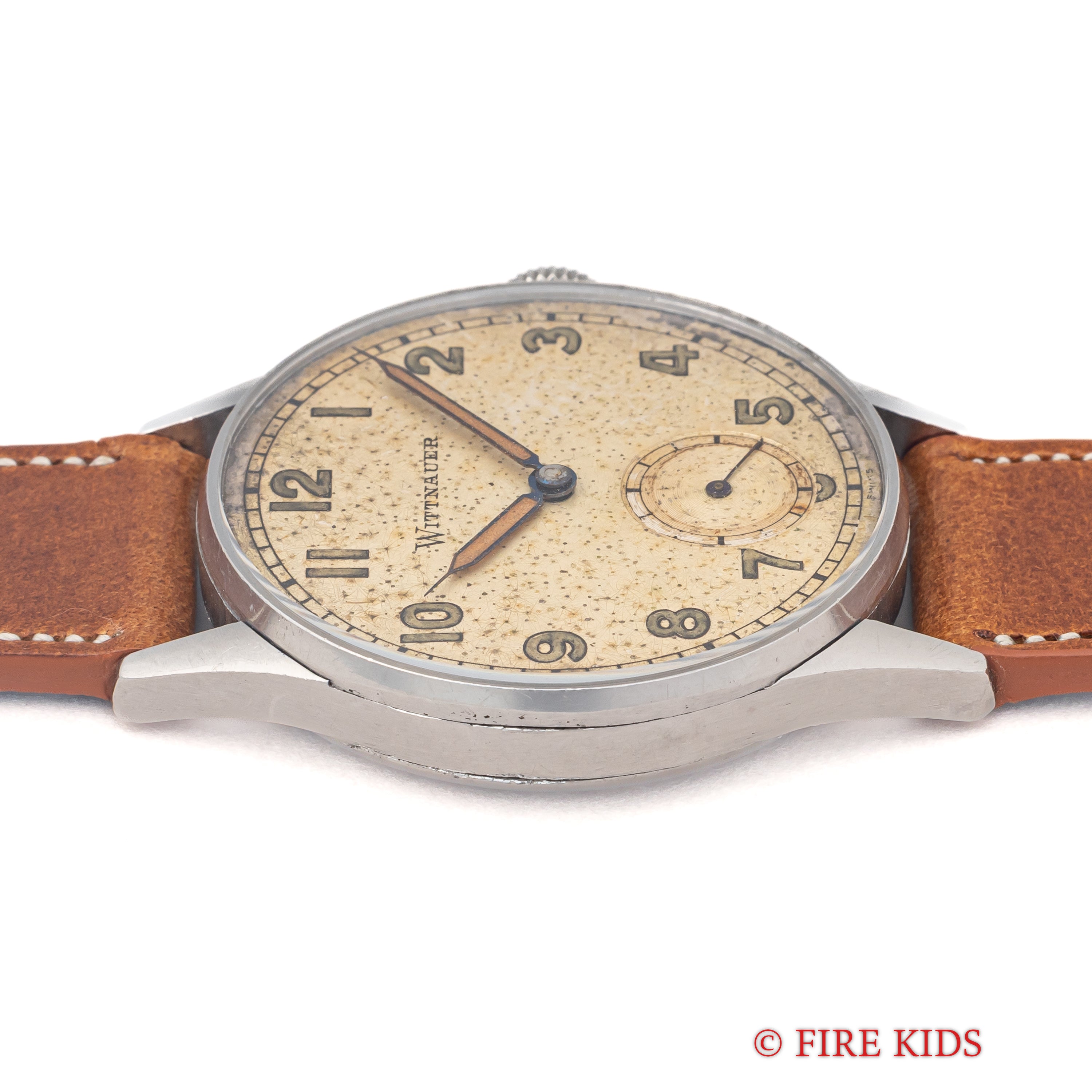 ウィットナー 34.5mm全アラビアラウンドケース 1940年代製 スモールセコンド 手巻き Cal.853