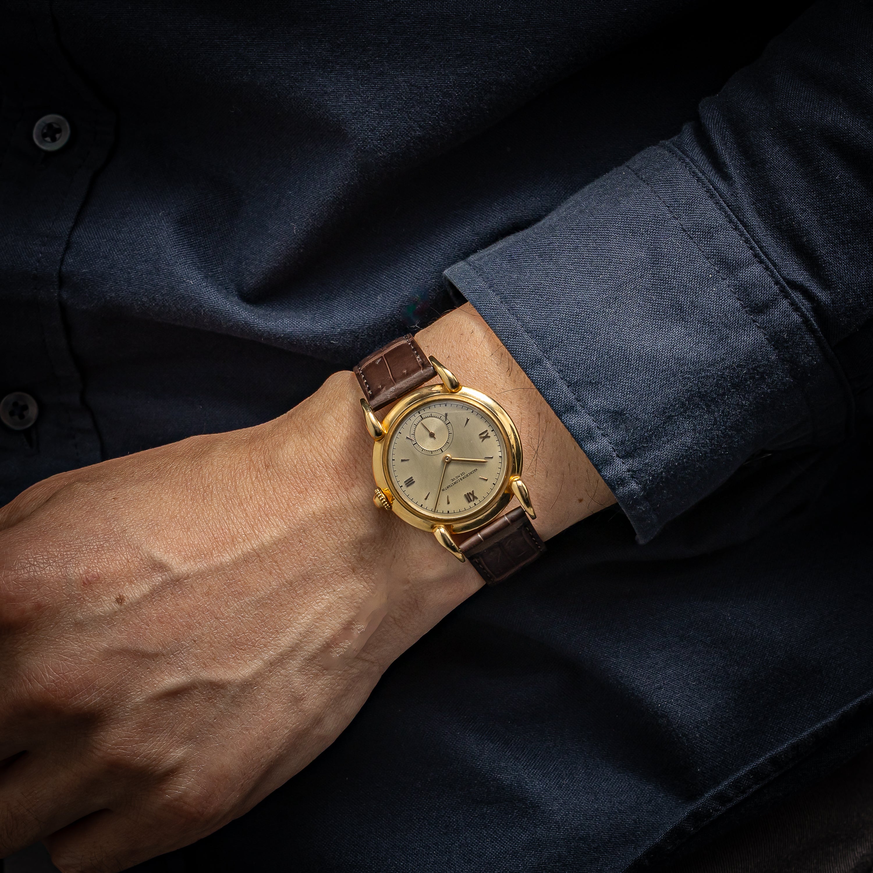 ヴァシュロン・コンスタンタン 18金無垢ティアドロップラグ 1950年代製 スモールセコンド Cal.453/2C