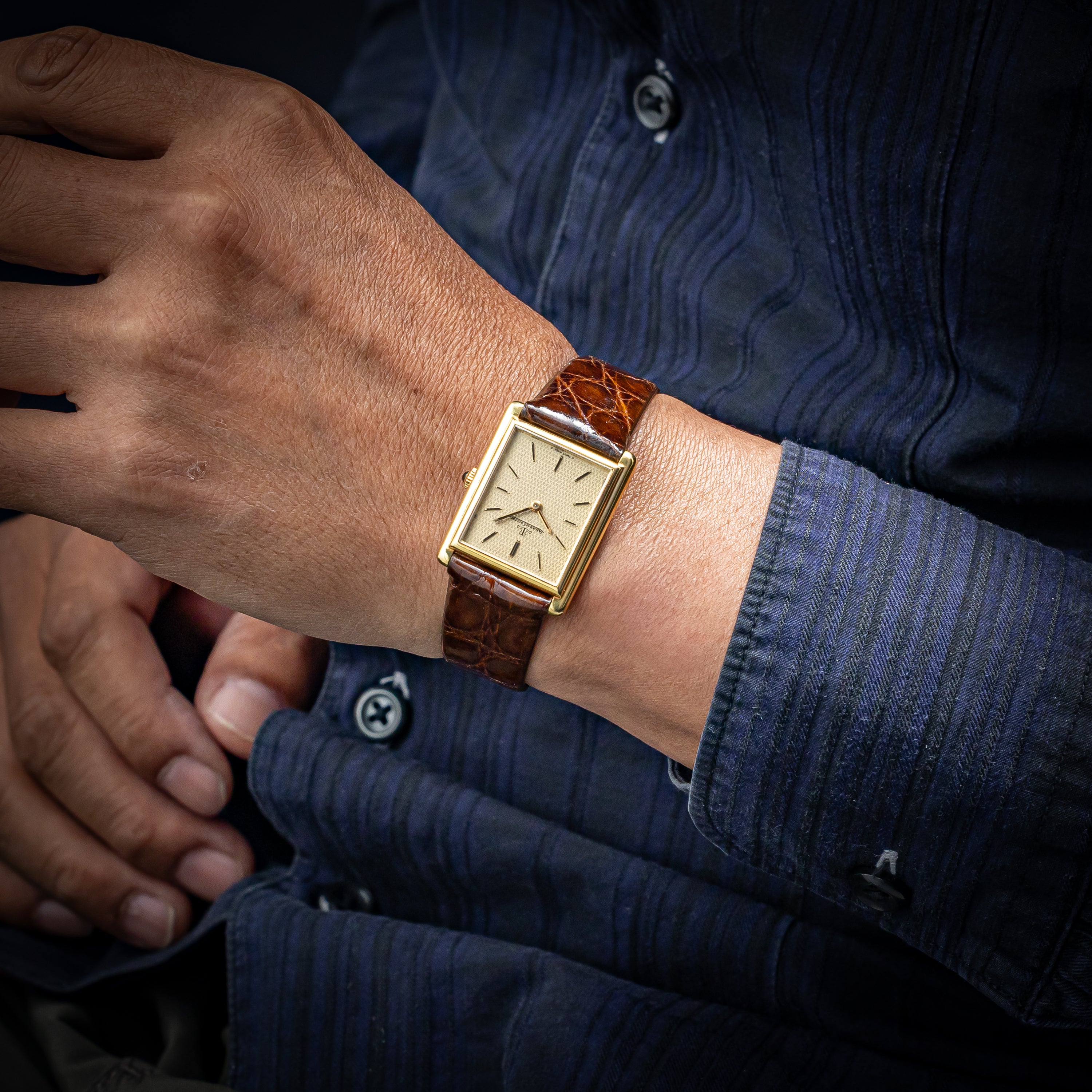 ジャガールクルト タンク 手巻き 18金無垢 1970年代製 Ref.6029 Cal.841 箱付き