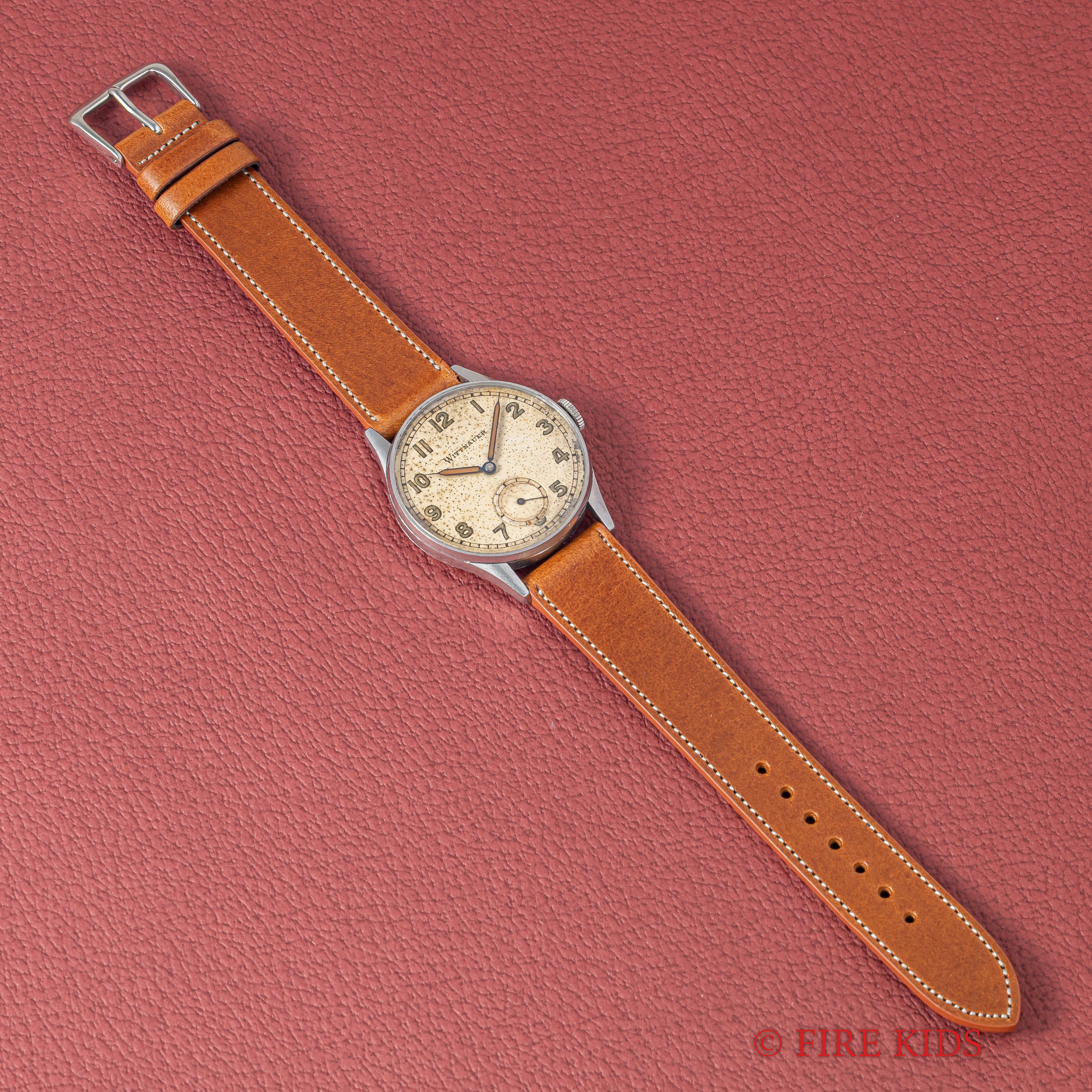 ウィットナー 34.5mm全アラビアラウンドケース 1940年代製 スモールセコンド 手巻き Cal.853