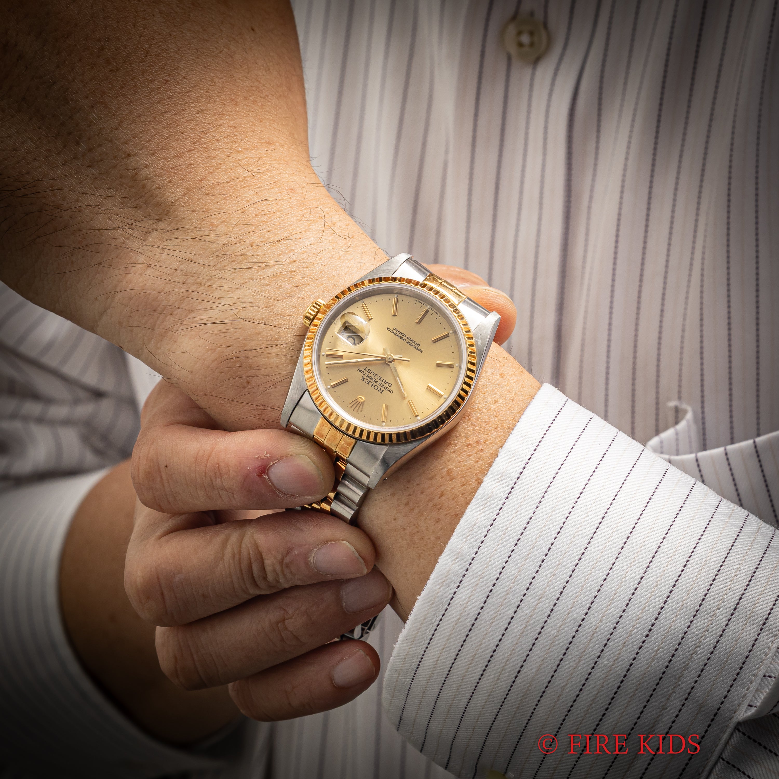 ロレックス デイトジャスト コンビ Ref.16233 シャンパンダイヤル 1990~1991年製