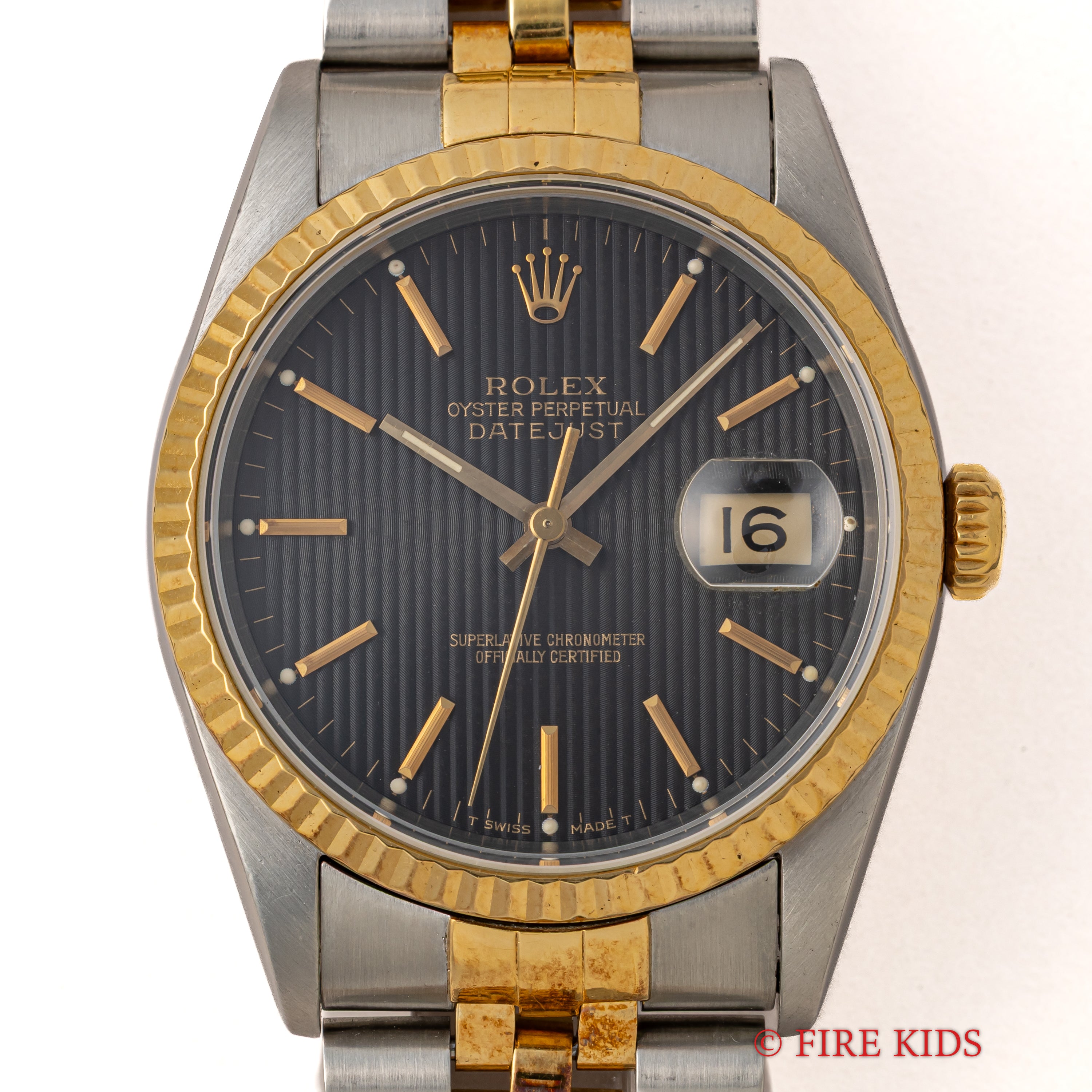 ロレックス デイトジャスト Ref.16233 コンビ ブラックタペストリー 1993年製