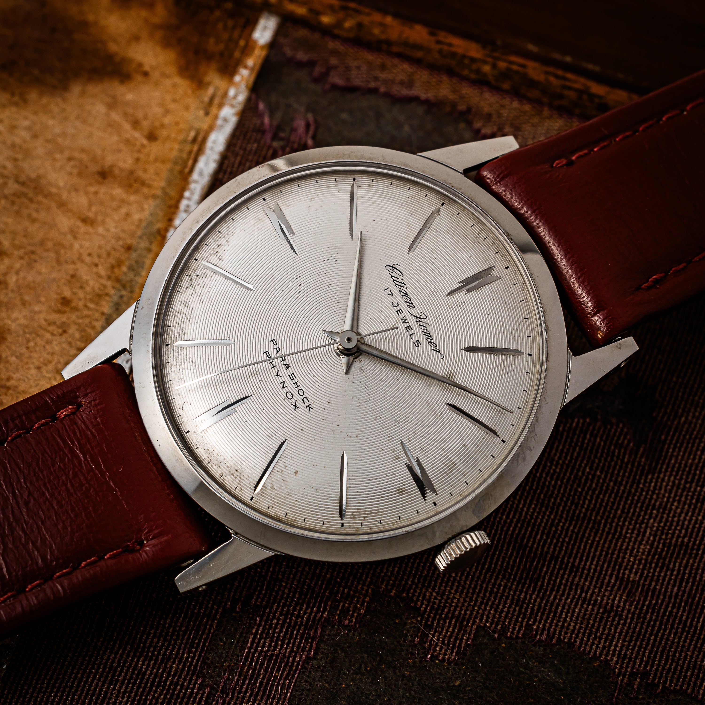 シチズン ホーマー 1961年製 手巻き オリジナルベルト、尾錠、タグ付き