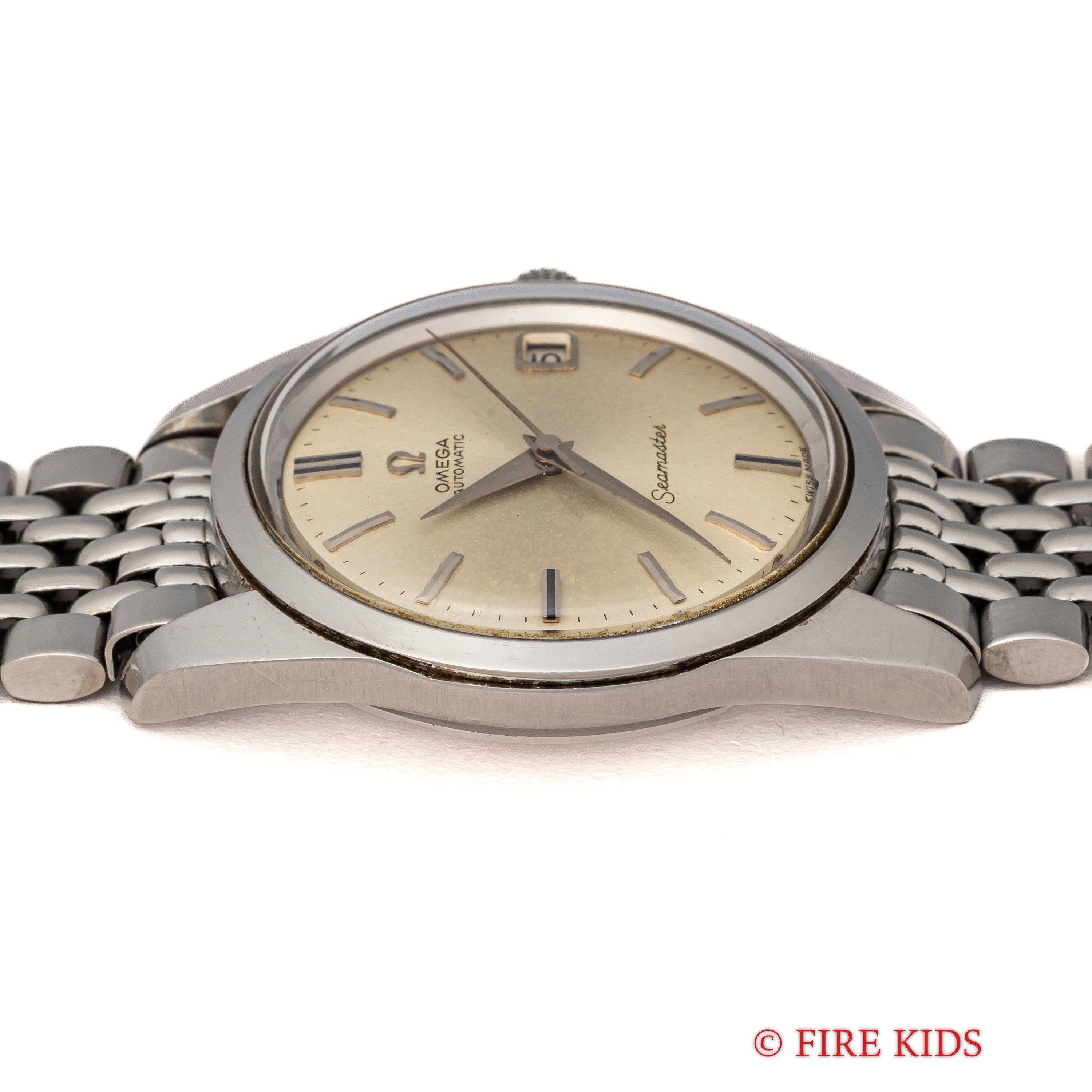 オメガ シーマスター 1963年製 Ref.166.010 自動巻 Cal.562 シルバーダイヤル 純正ライスブレス