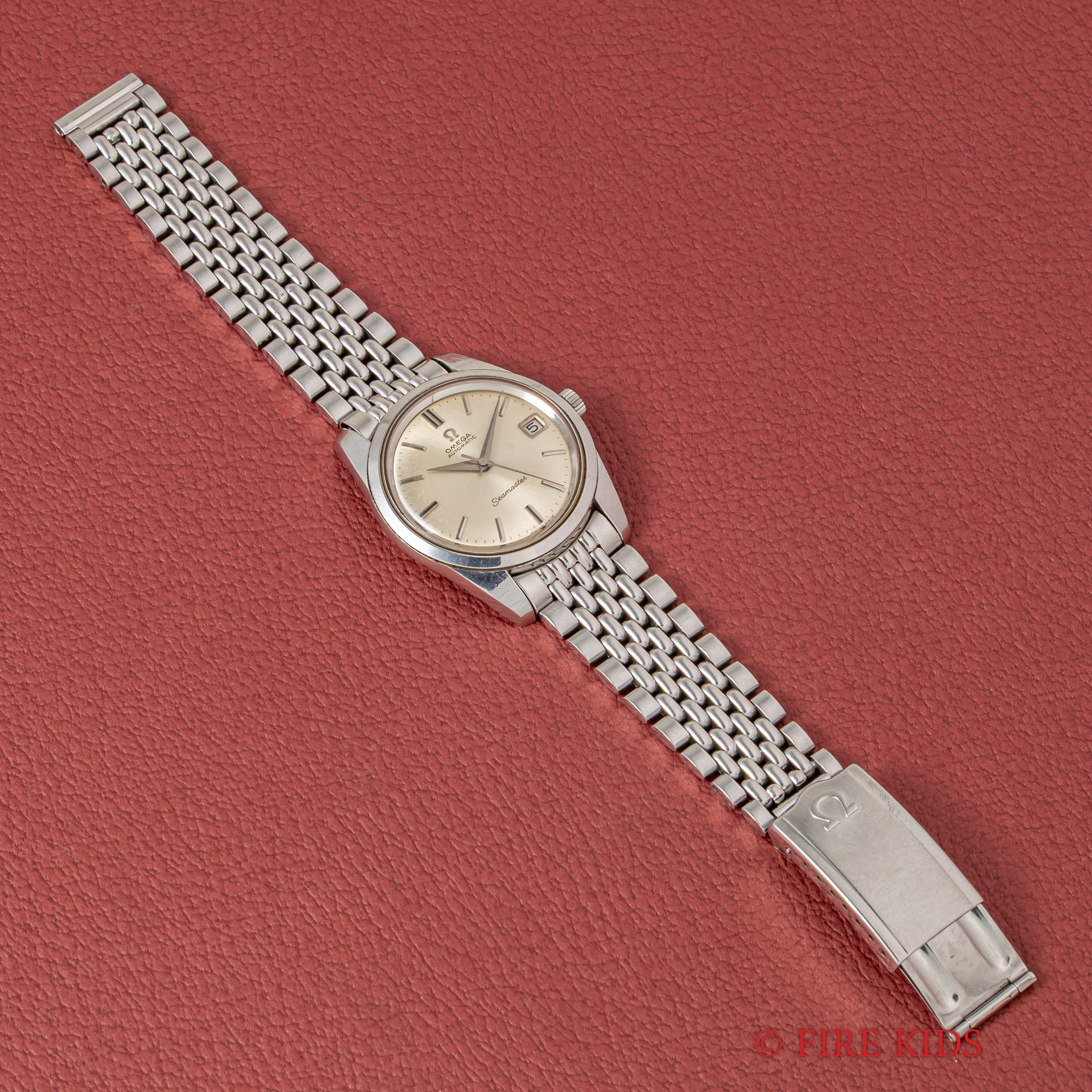 オメガ シーマスター 1963年製 Ref.166.010 自動巻 Cal.562 シルバーダイヤル 純正ライスブレス