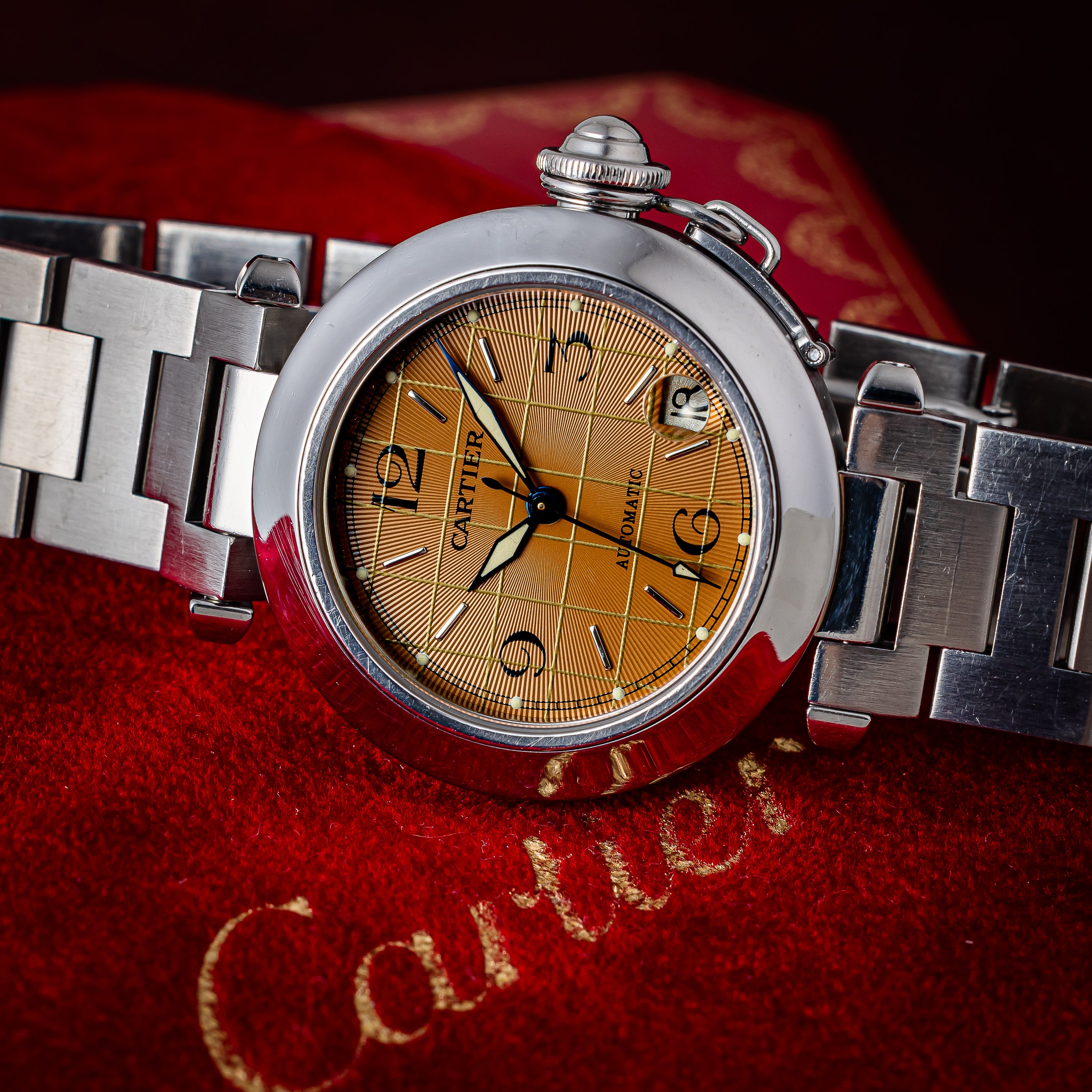 カルティエ パシャC 1990年代製 オートマチック Ref.2324 箱、ギャラ付き