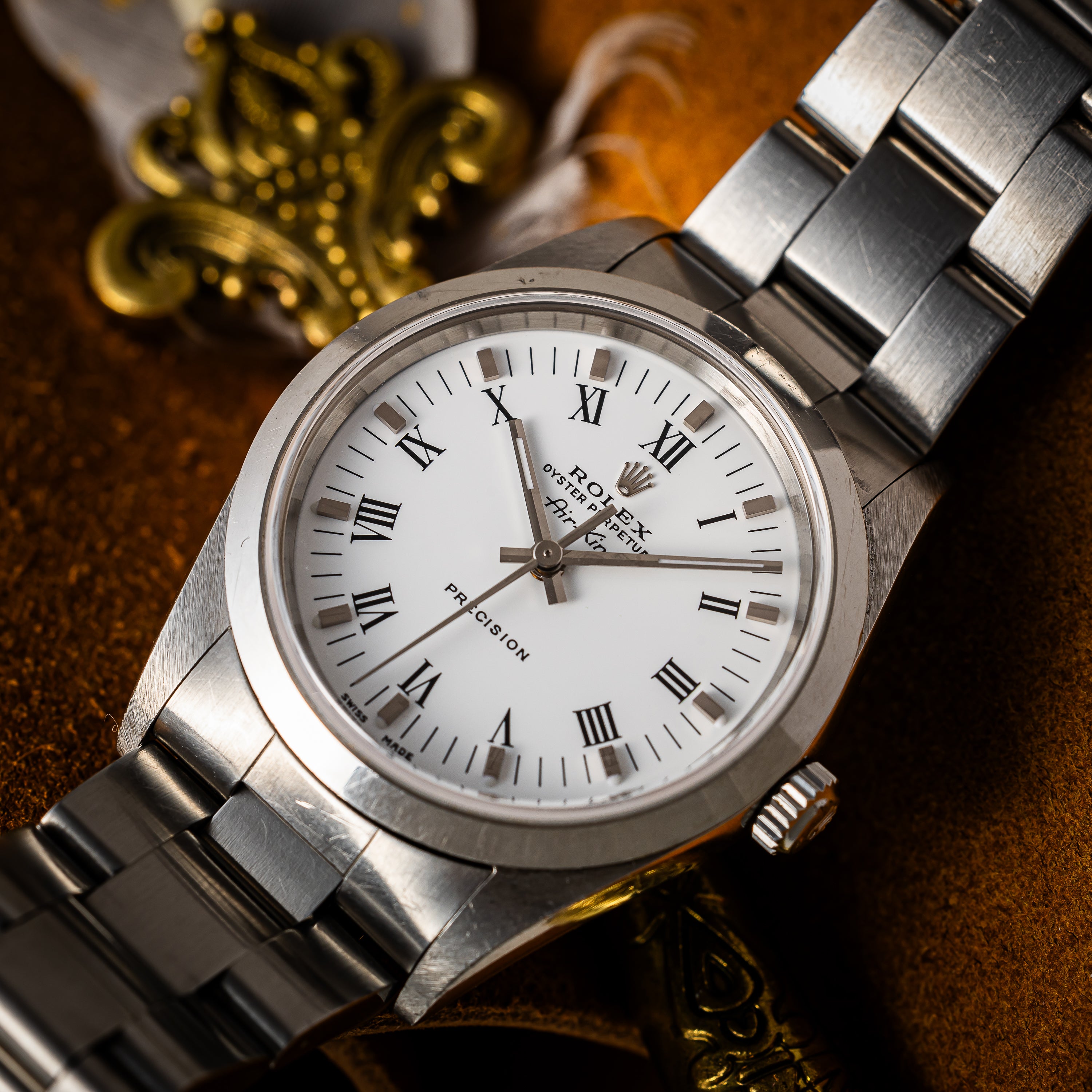 ロレックス エアキング 2000年製 Ref.14000 ホワイトローマンダイヤル