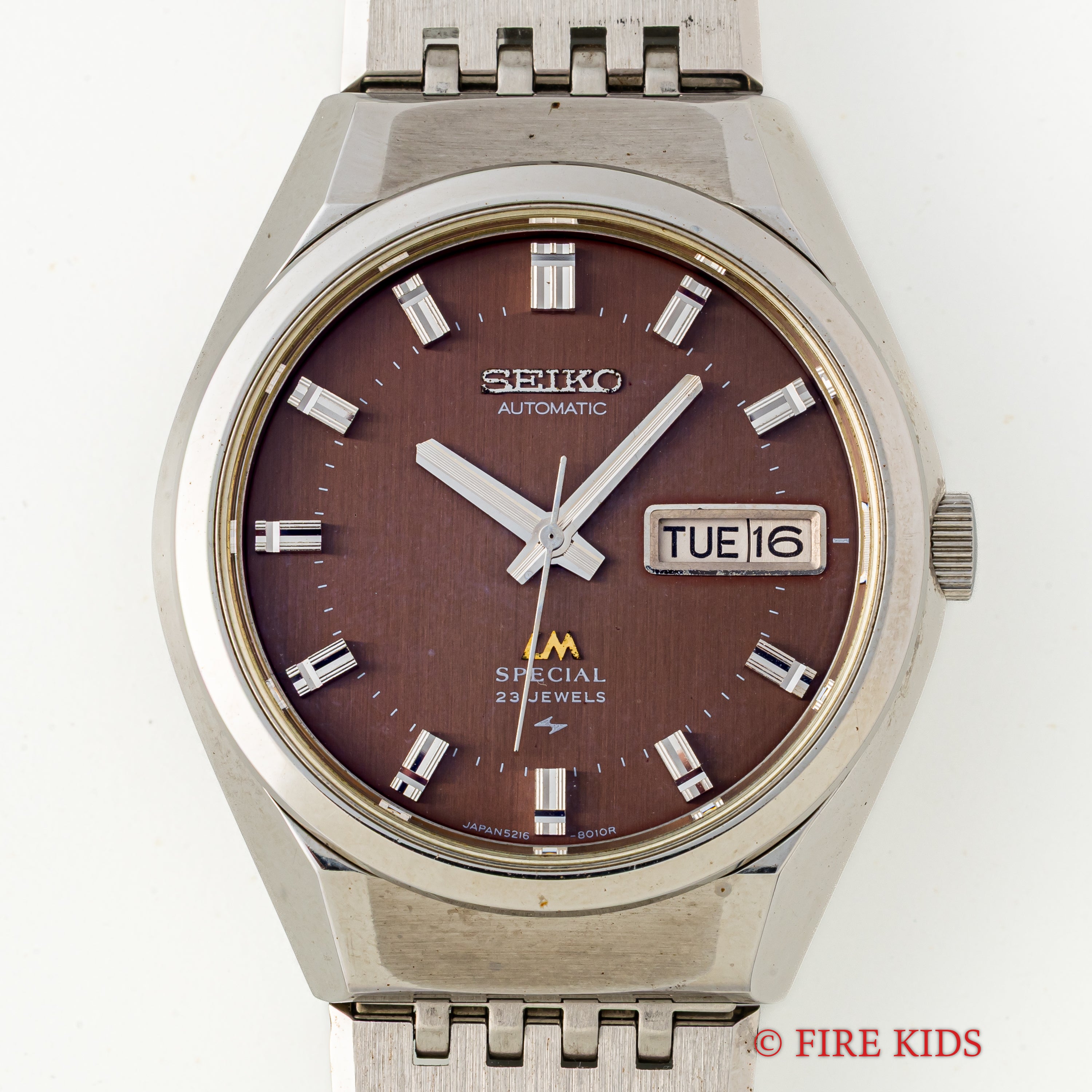 セイコー LMスペシャル 1975年製 純正ブレス付き Ref.5216-8010 8振動自動巻き タグ付き