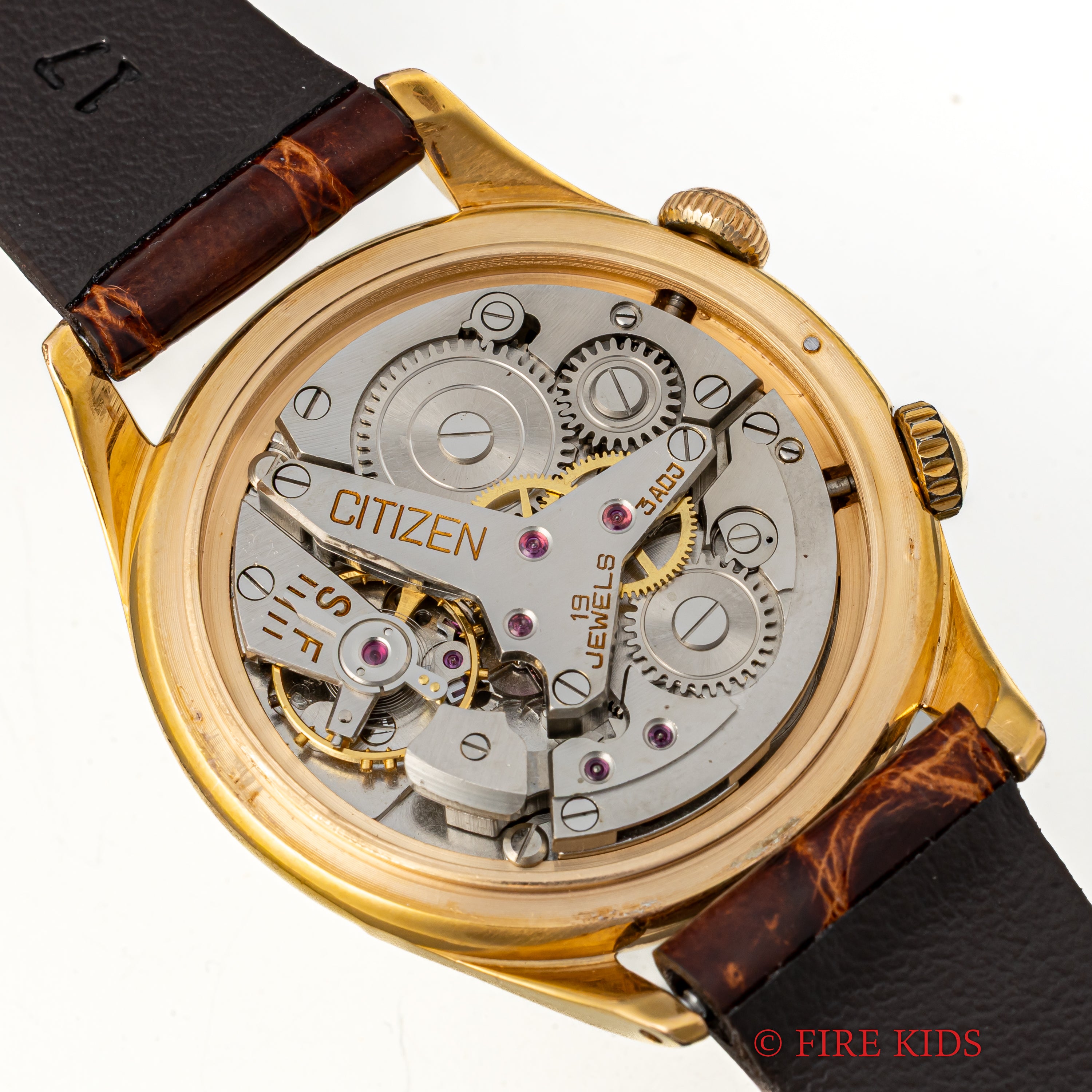 シチズン アラーム 1950年代製 金張り 手巻き シェルダイヤル ジャガールクルトフェイス