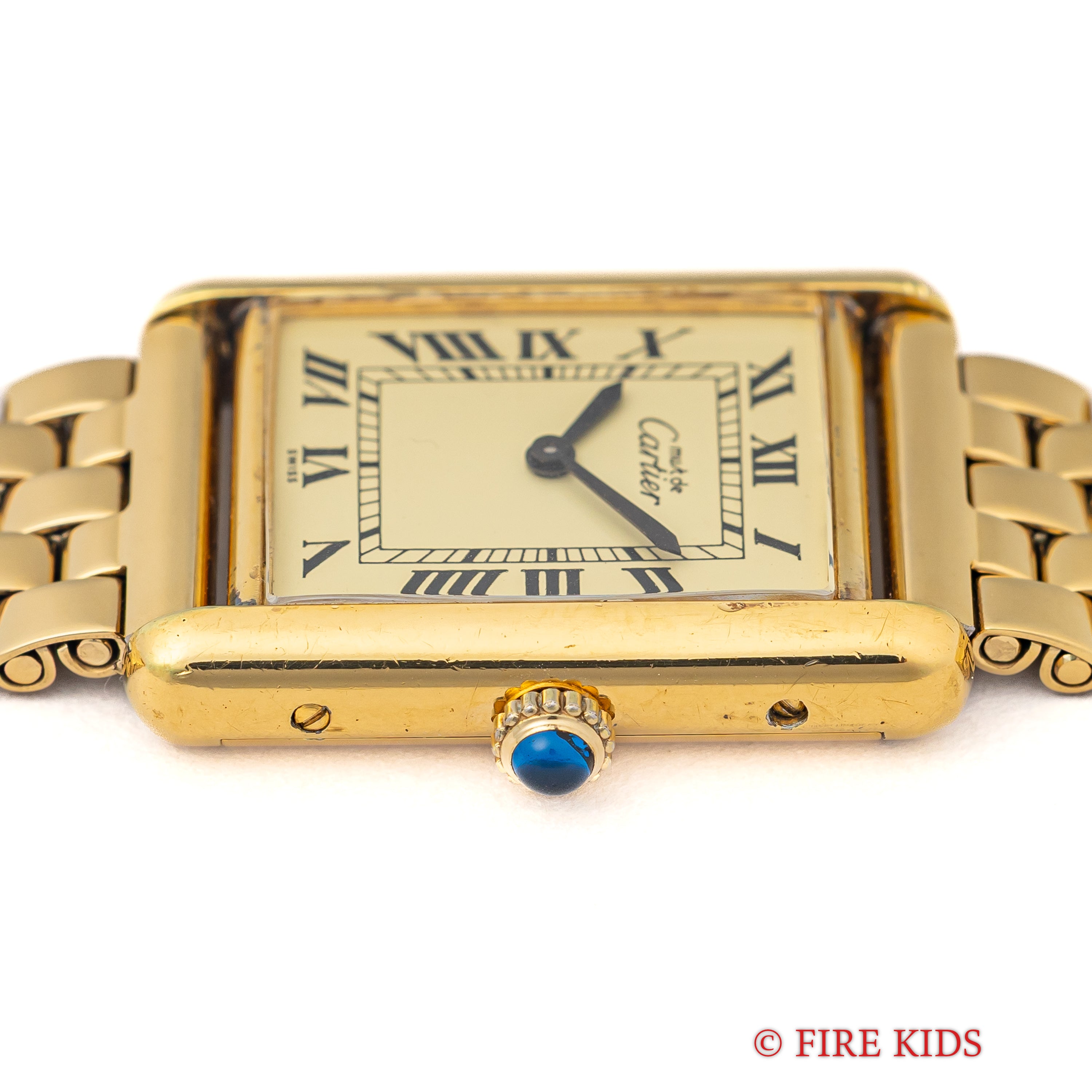 カルティエ マストタンク LMサイズ アイボリーローマン 手巻き 1980年代製 ギャランティー、冊子、ポーチ付き